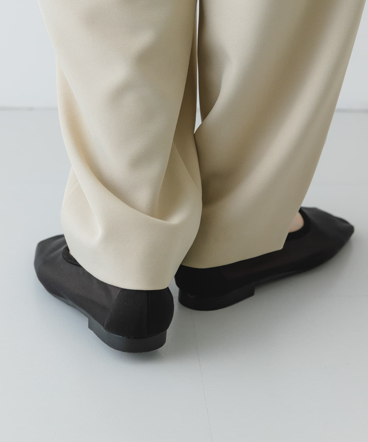 『MADE IN JAPAN』シアーフラットシューズ BLACK 36