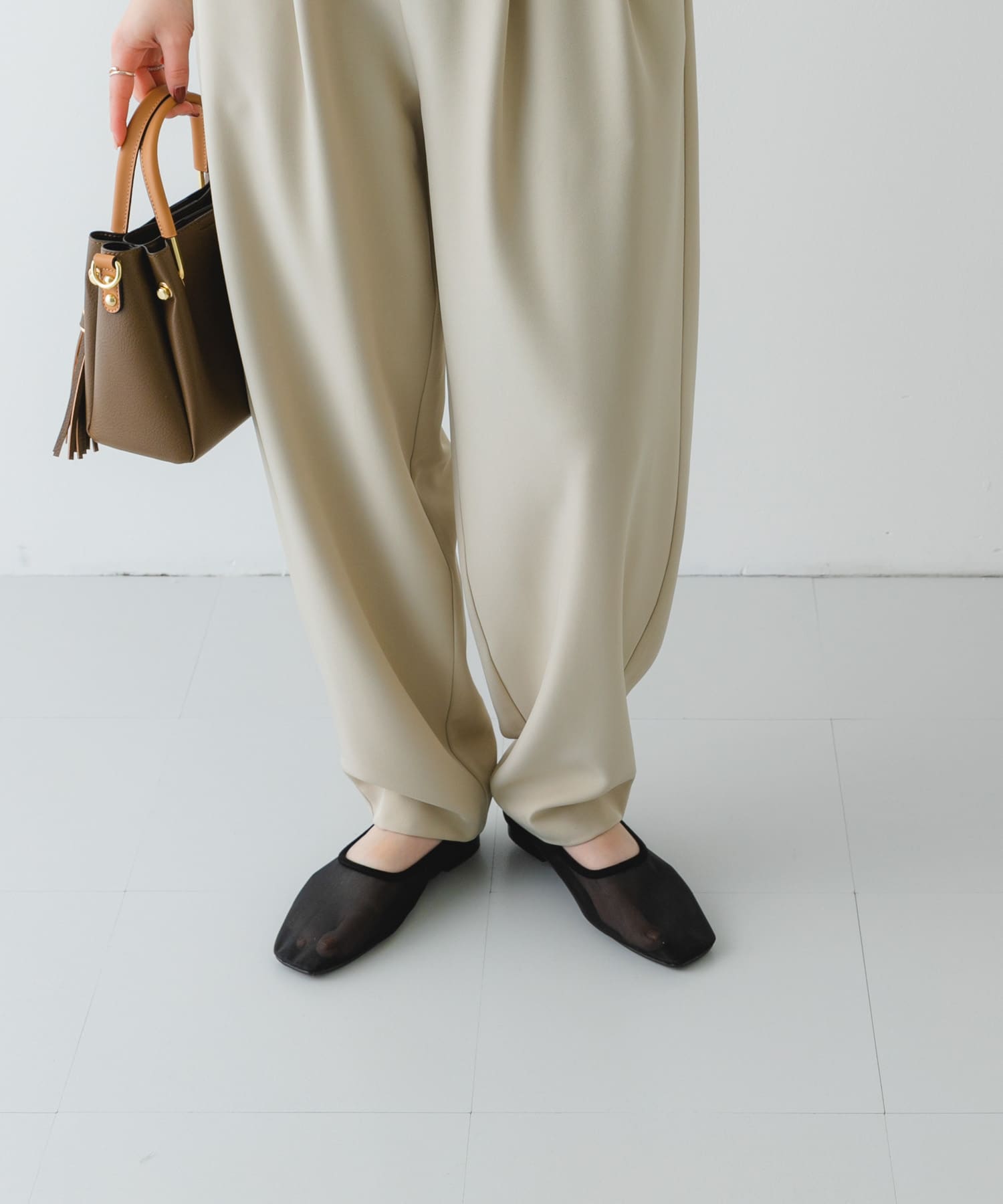 『MADE IN JAPAN』シアーフラットシューズ BLACK 36