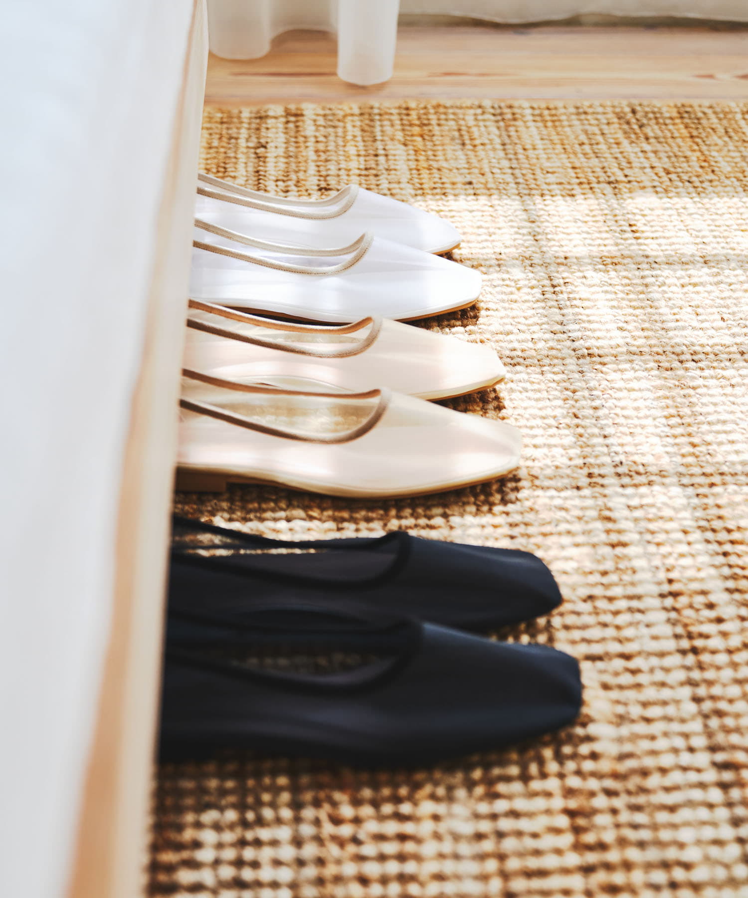 『MADE IN JAPAN』シアーフラットシューズ BLACK 37