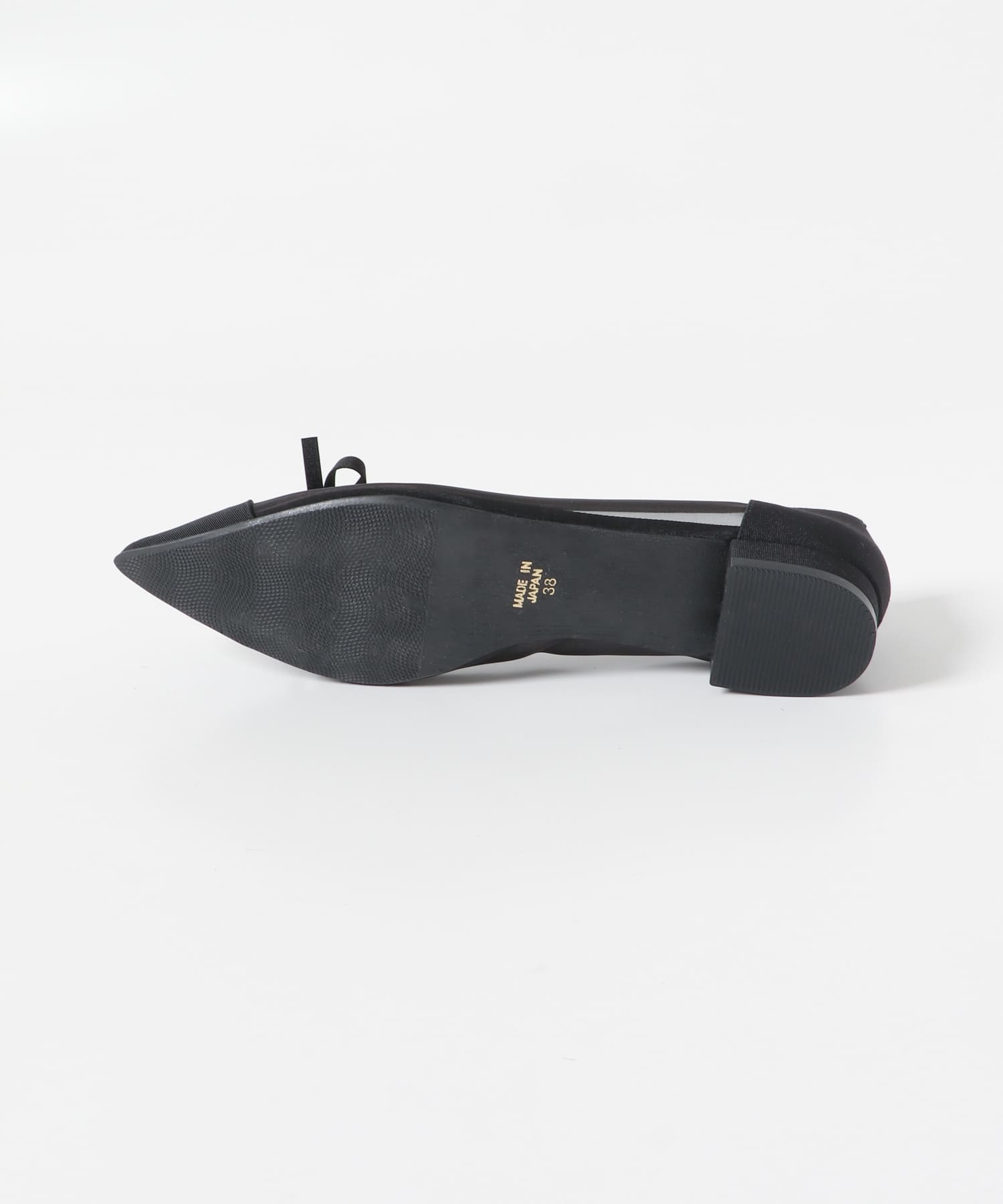 MADE IN JAPAN』ポインテッドシアーフラットシューズ(36 BLACK