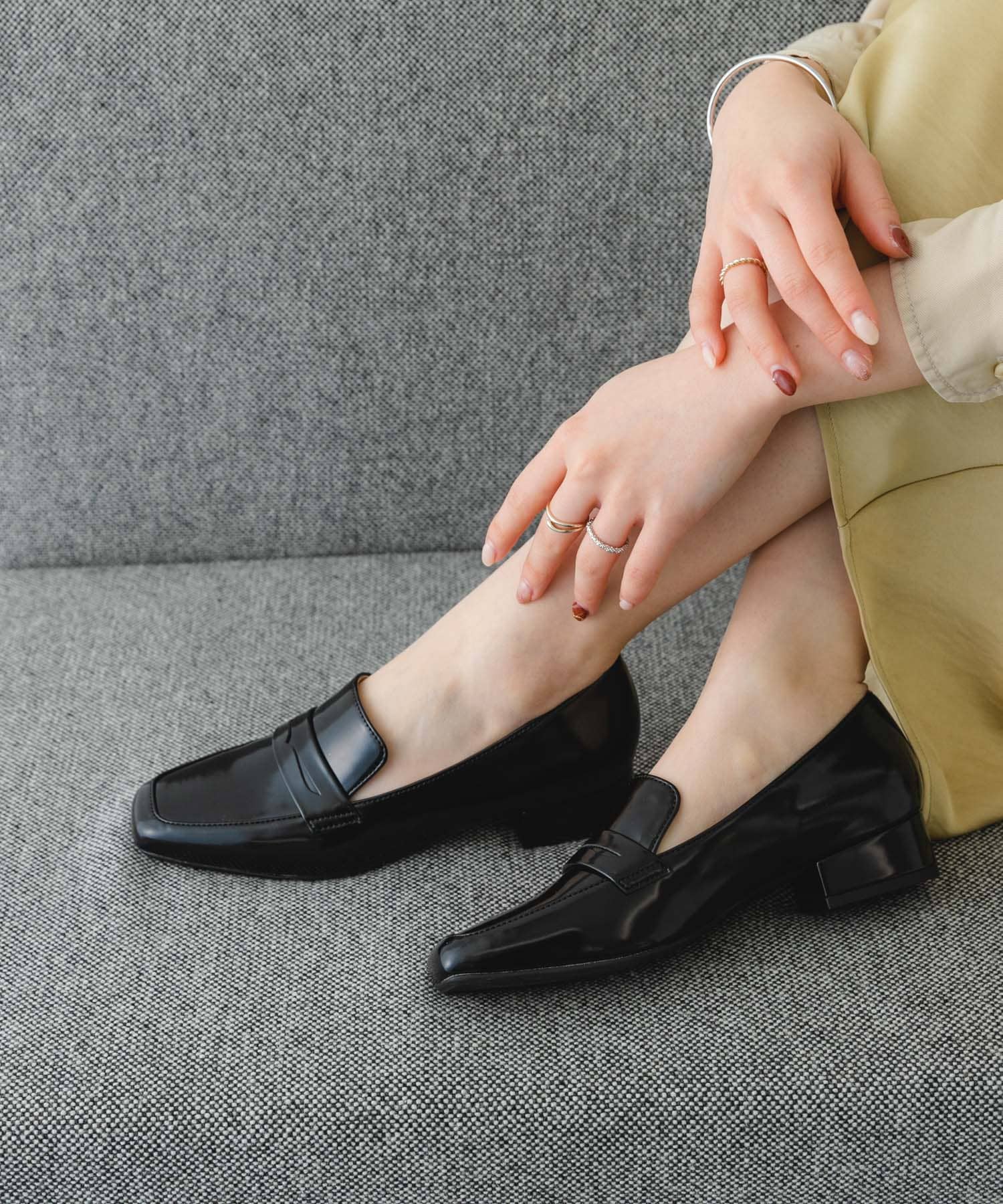 『MADE IN JAPAN』3cmヒールローファー BLACK 36
