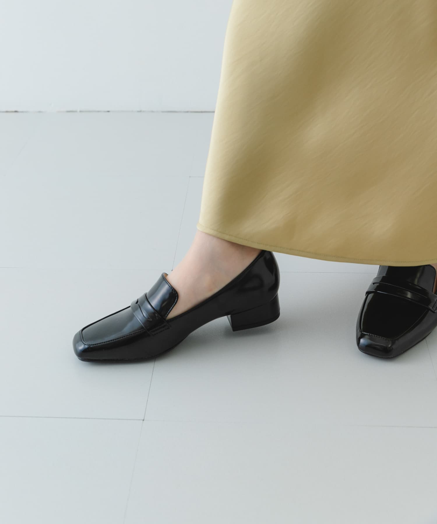 『MADE IN JAPAN』3cmヒールローファー BLACK 36
