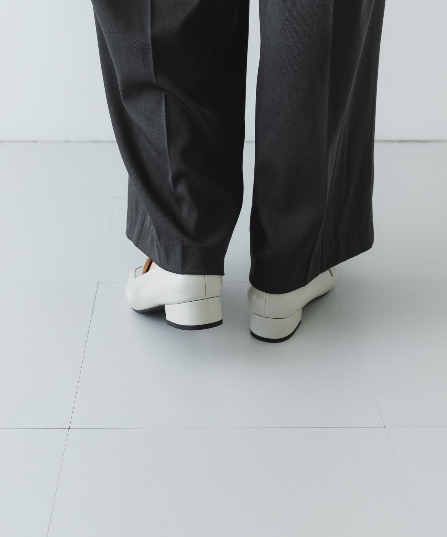 『MADE IN JAPAN』3cmヒールローファー LIGHT GRAY 36