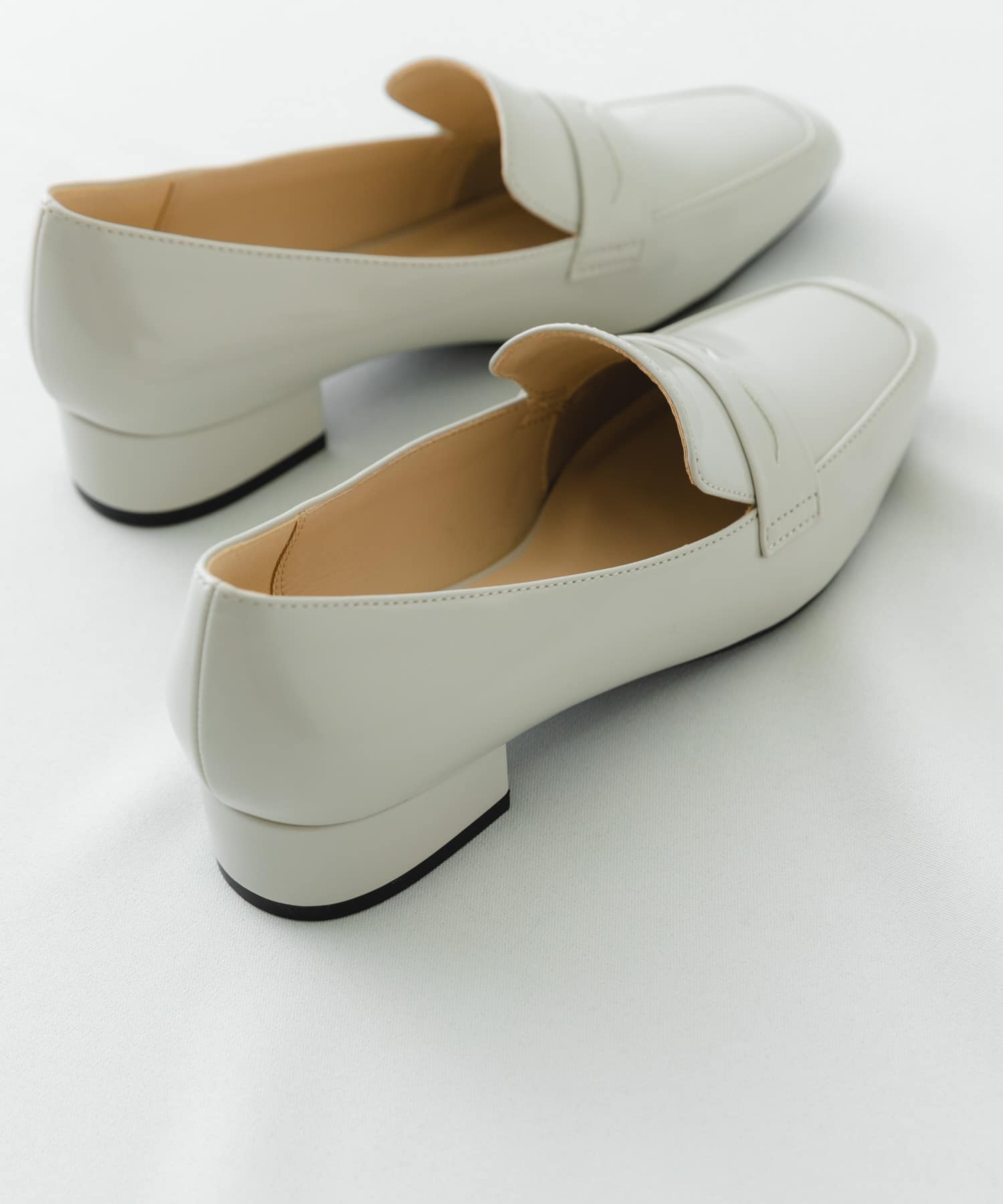 『MADE IN JAPAN』3cmヒールローファー LIGHT GRAY 37