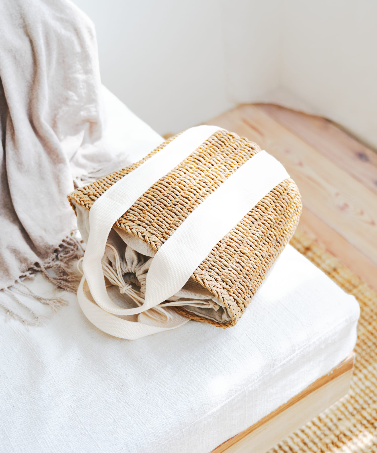 ナチュラルカゴバッグ BEGxOFF one