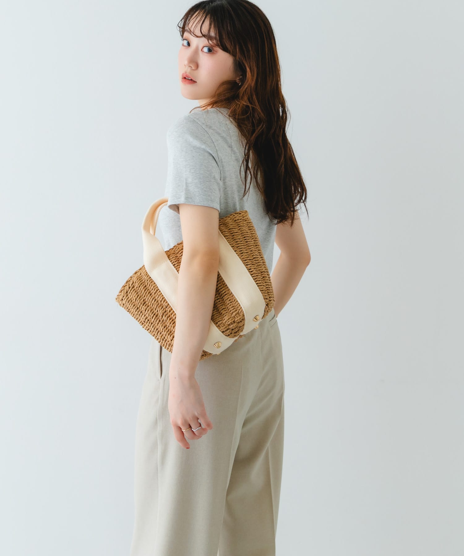 ナチュラルカゴバッグ BEGxOFF one