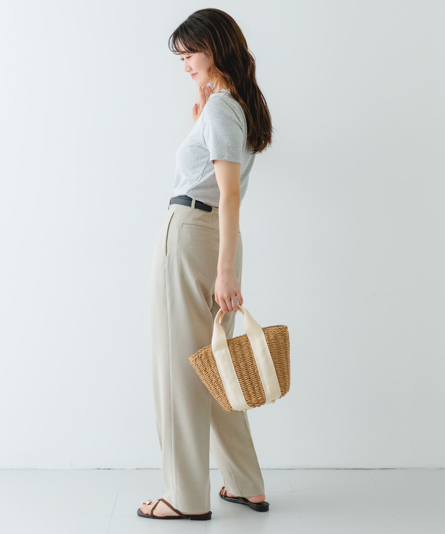 ナチュラルカゴバッグ BEGxOFF one