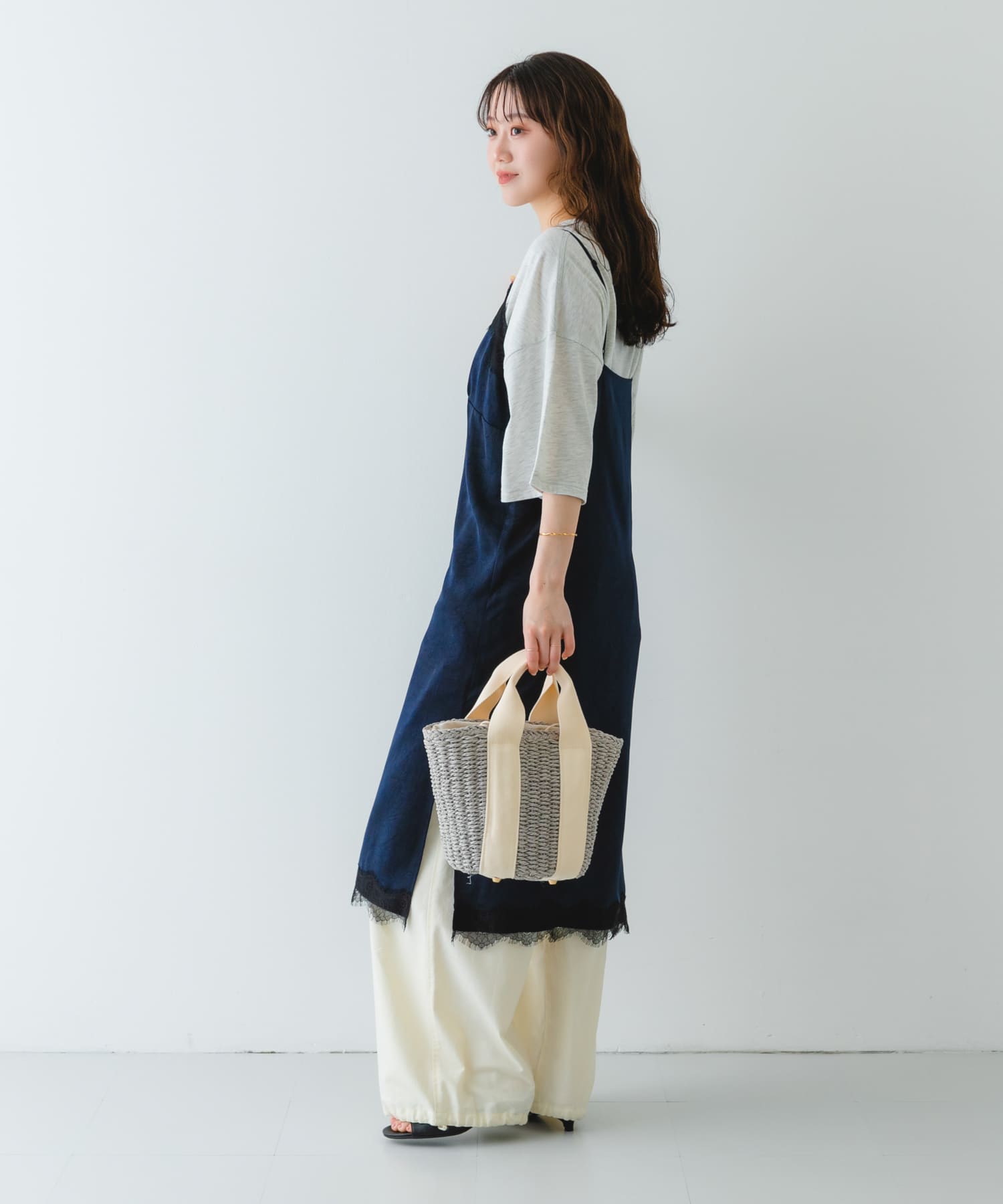 ナチュラルカゴバッグ GRYxOFF one