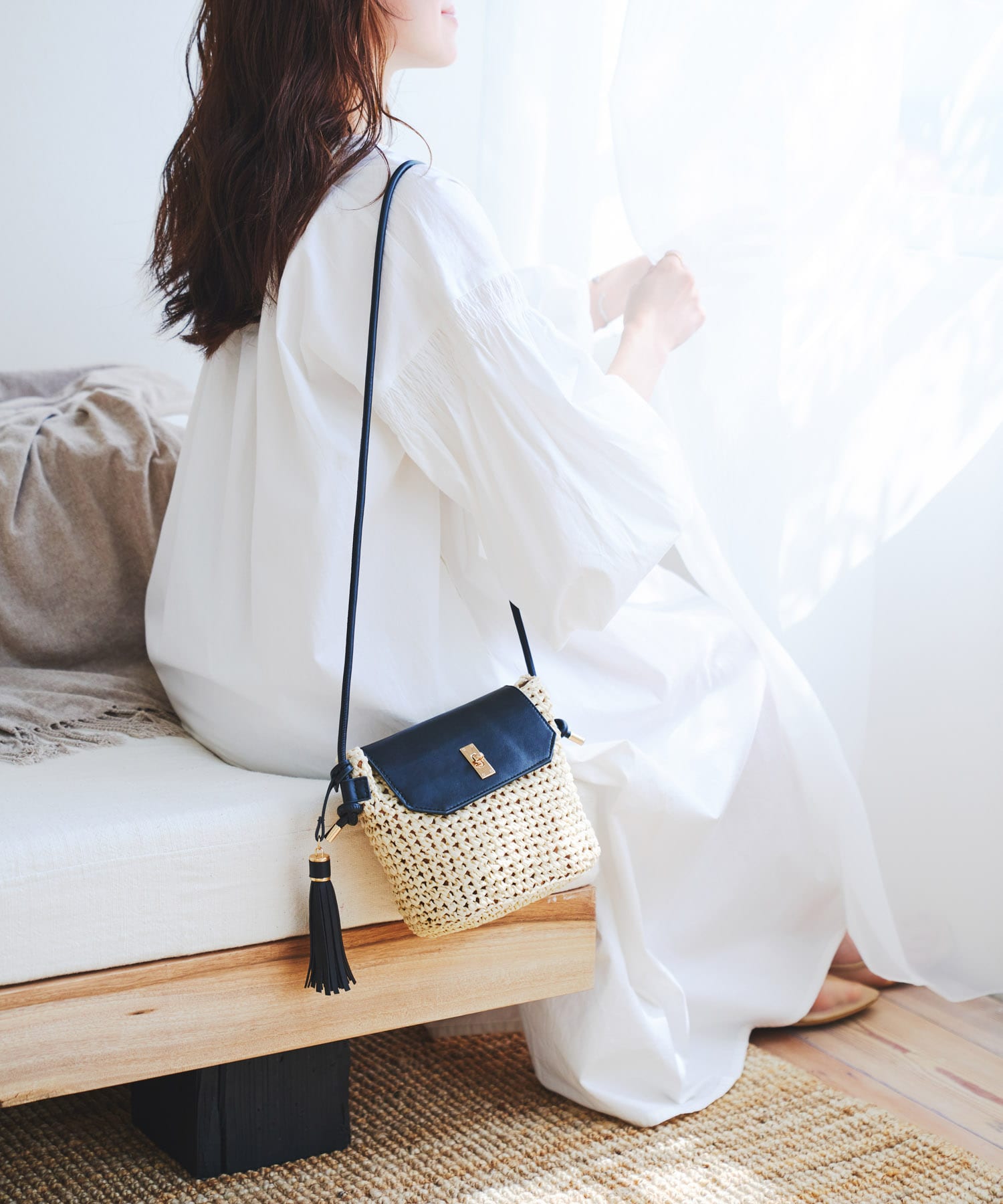 ペーパーコンビショルダーバッグ NTLxBLK one