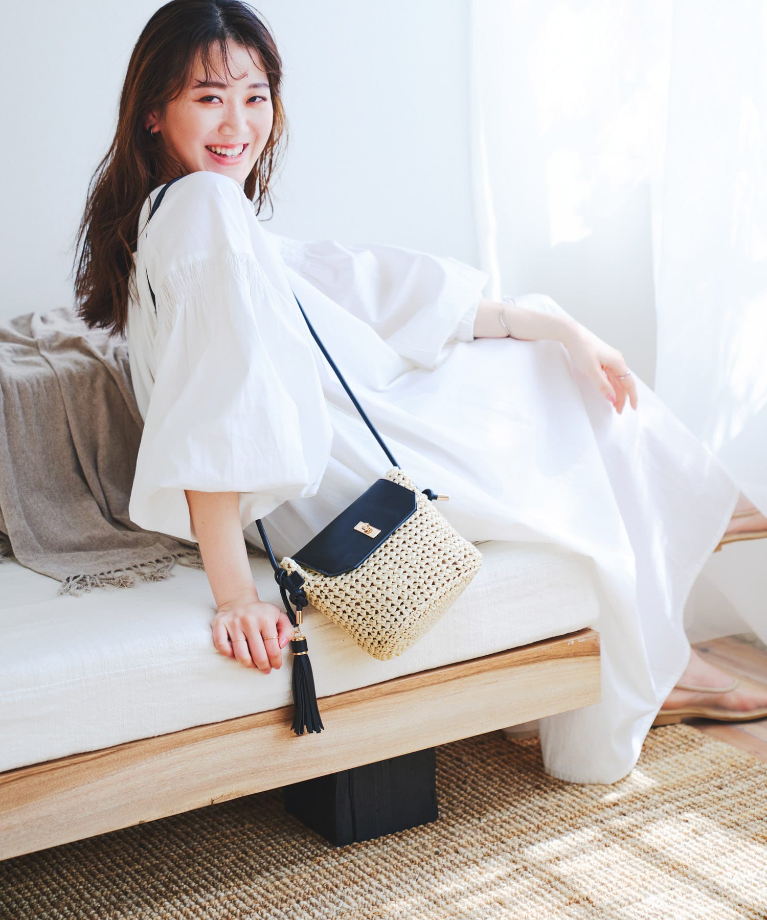 ペーパーコンビショルダーバッグ NTLxBLK one