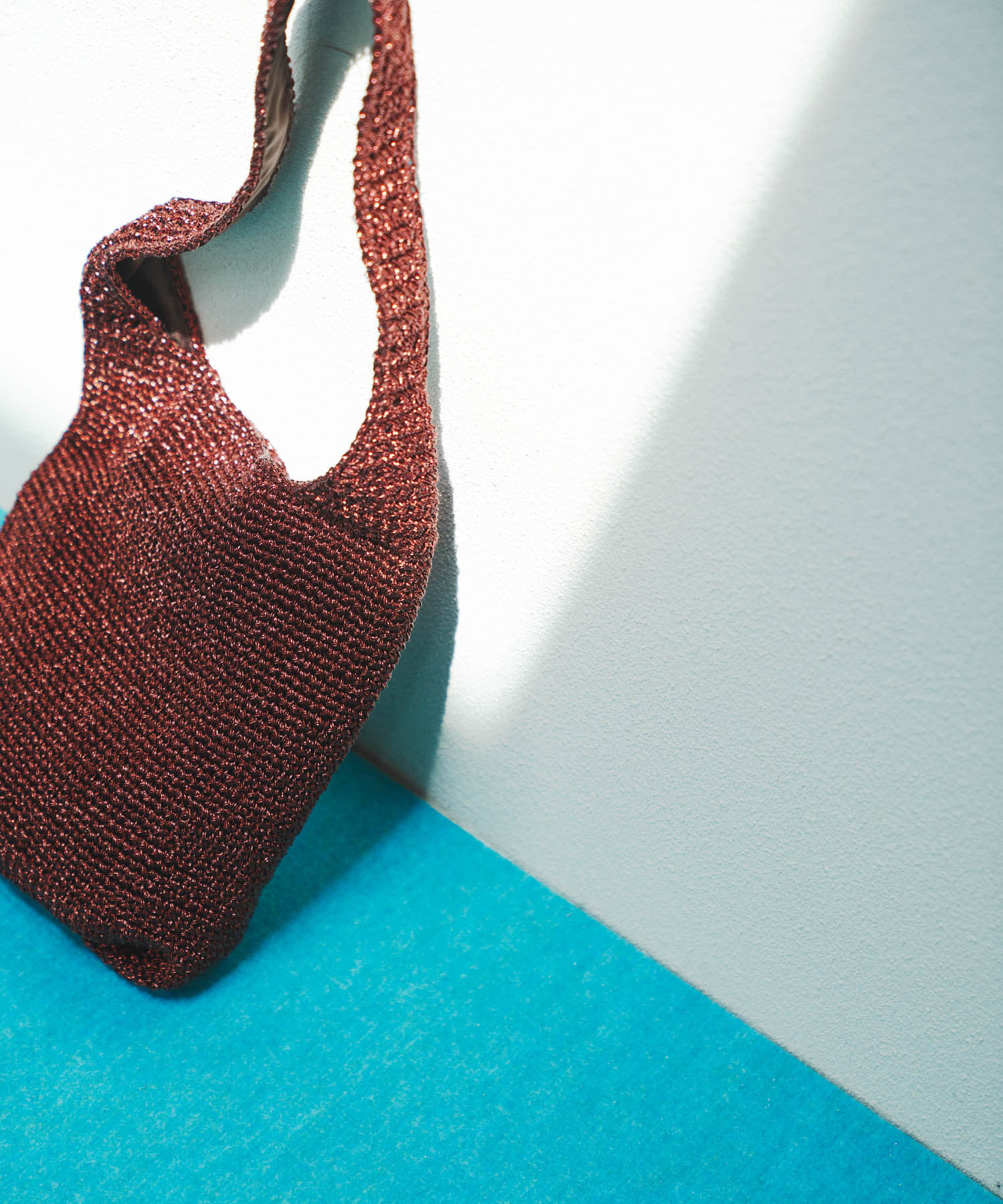 ワンハンドルラメショルダーバッグ BROWN one