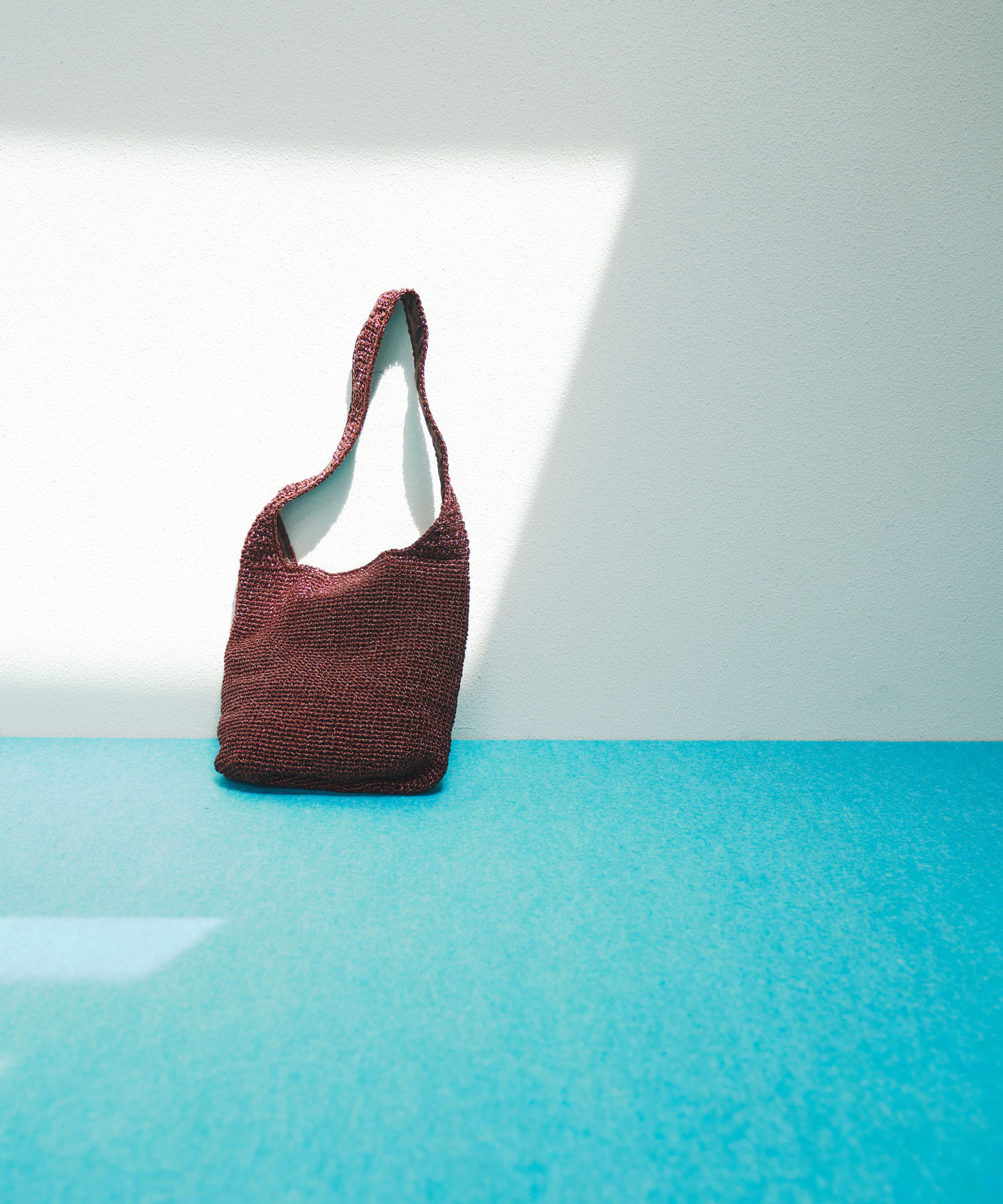 ワンハンドルラメショルダーバッグ BROWN one