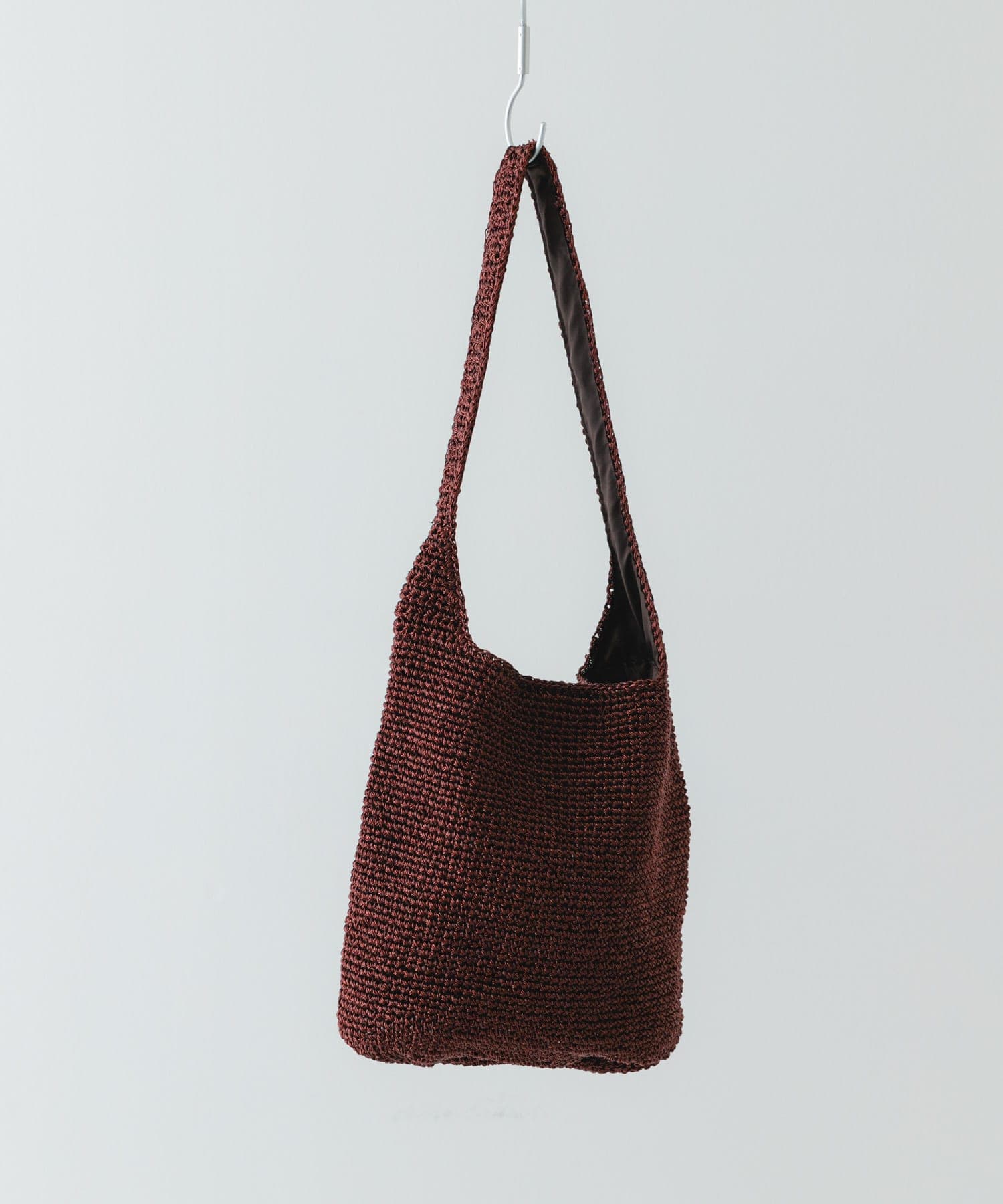 ワンハンドルラメショルダーバッグ BROWN one