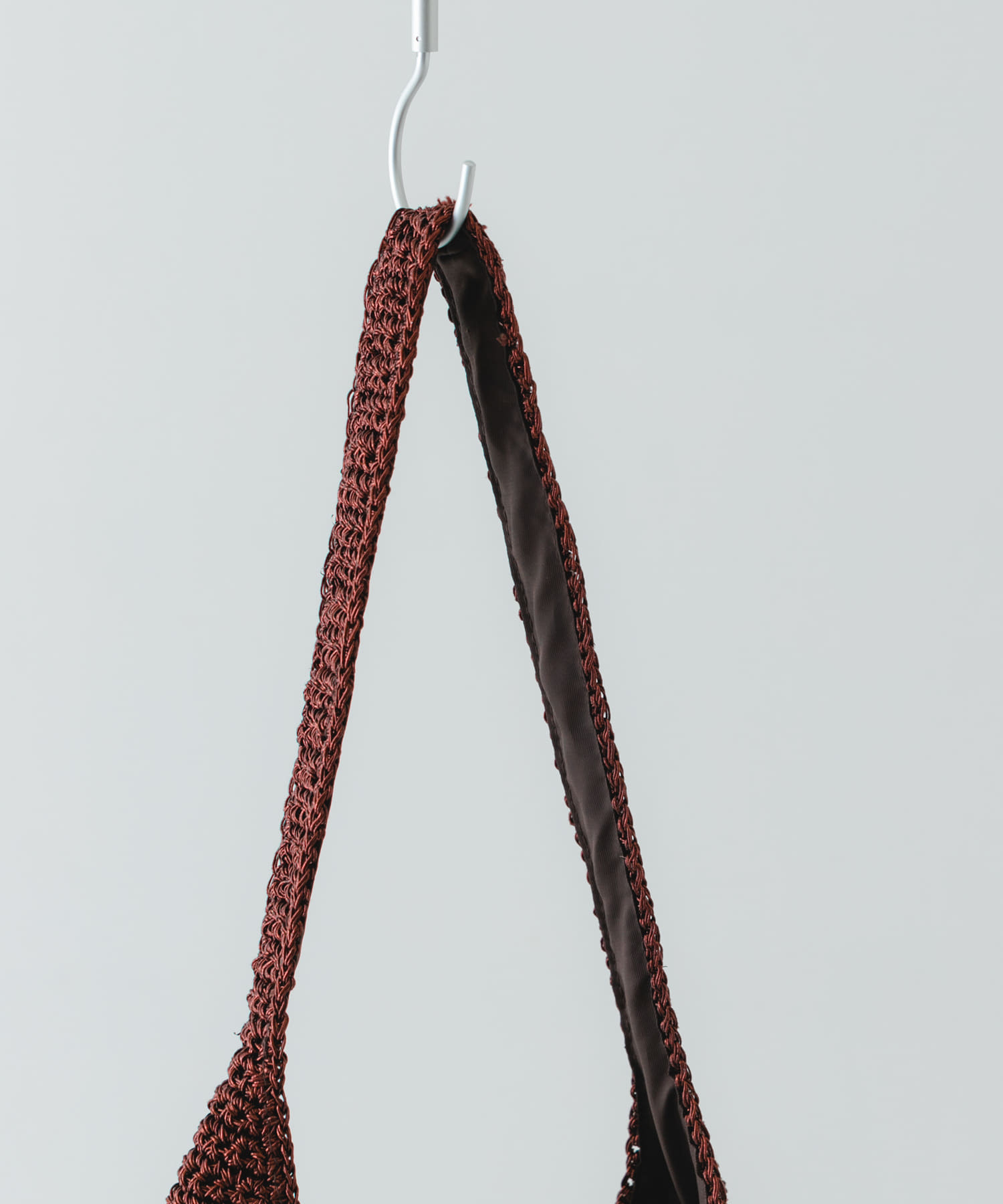 ワンハンドルラメショルダーバッグ BROWN one
