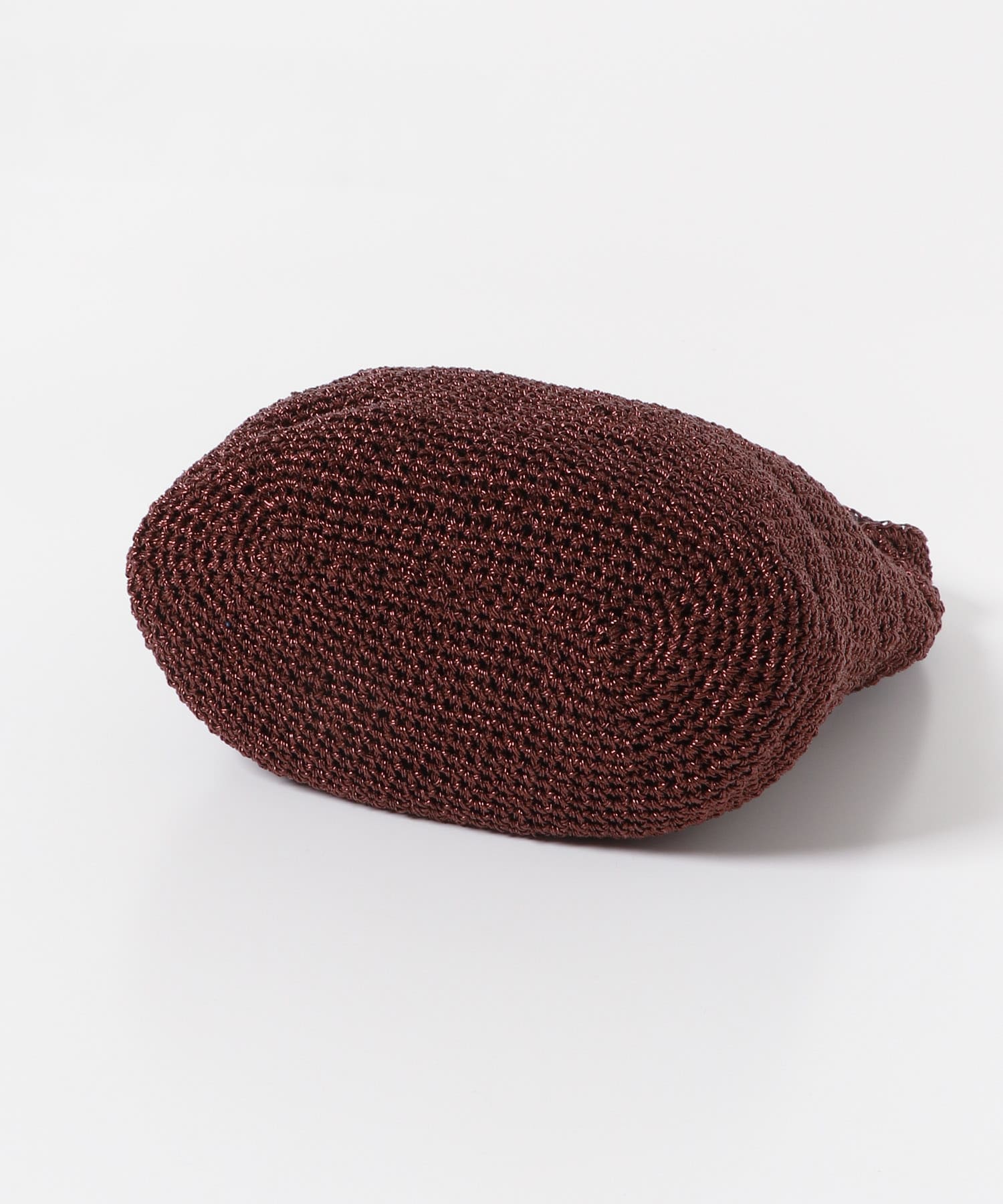 ワンハンドルラメショルダーバッグ BROWN one
