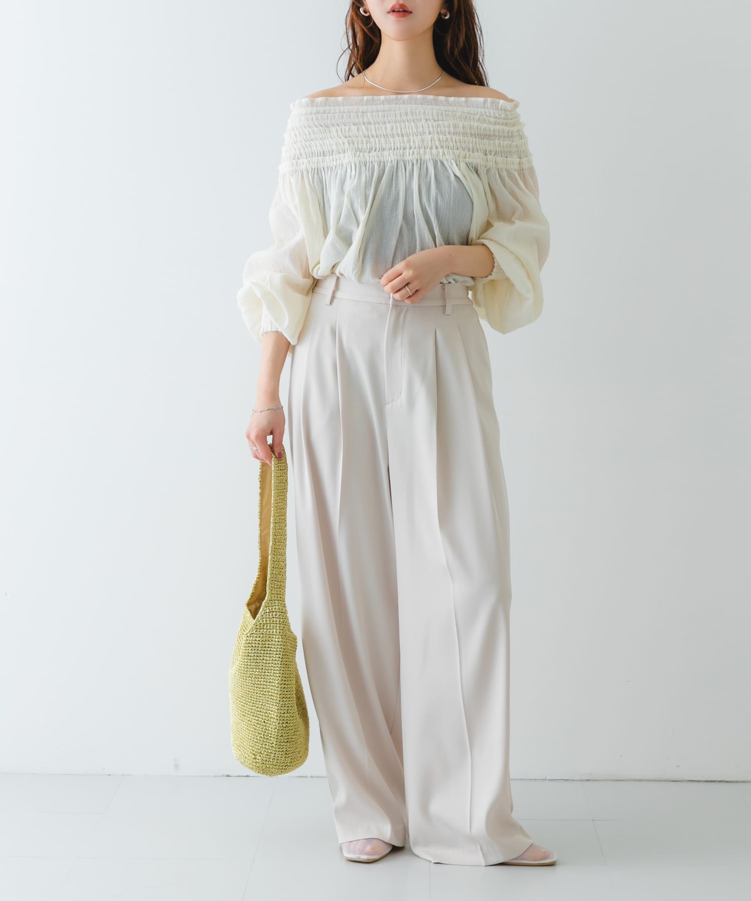 ワンハンドルラメショルダーバッグ LIGHT GOLD one
