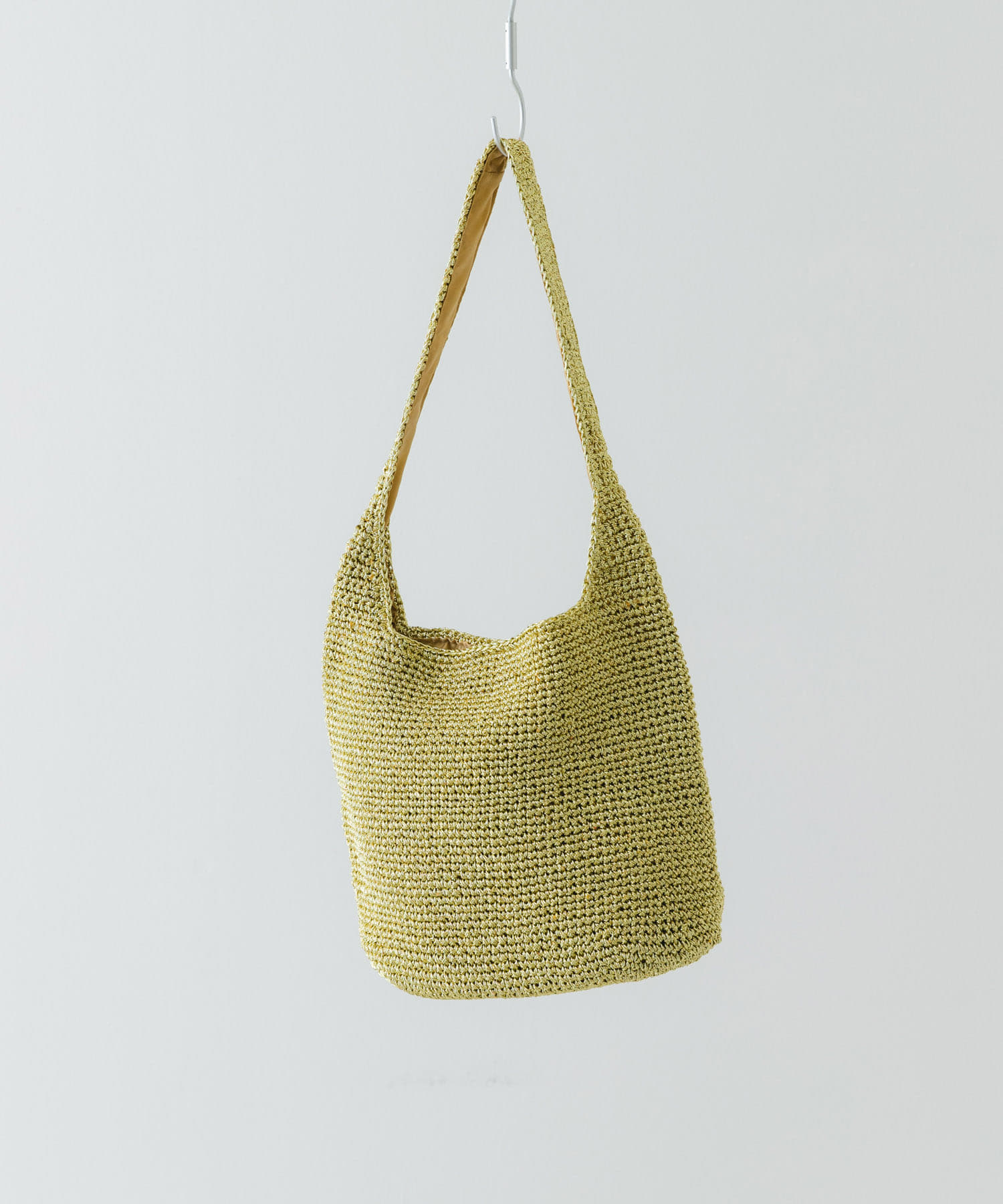 ワンハンドルラメショルダーバッグ LIGHT GOLD one