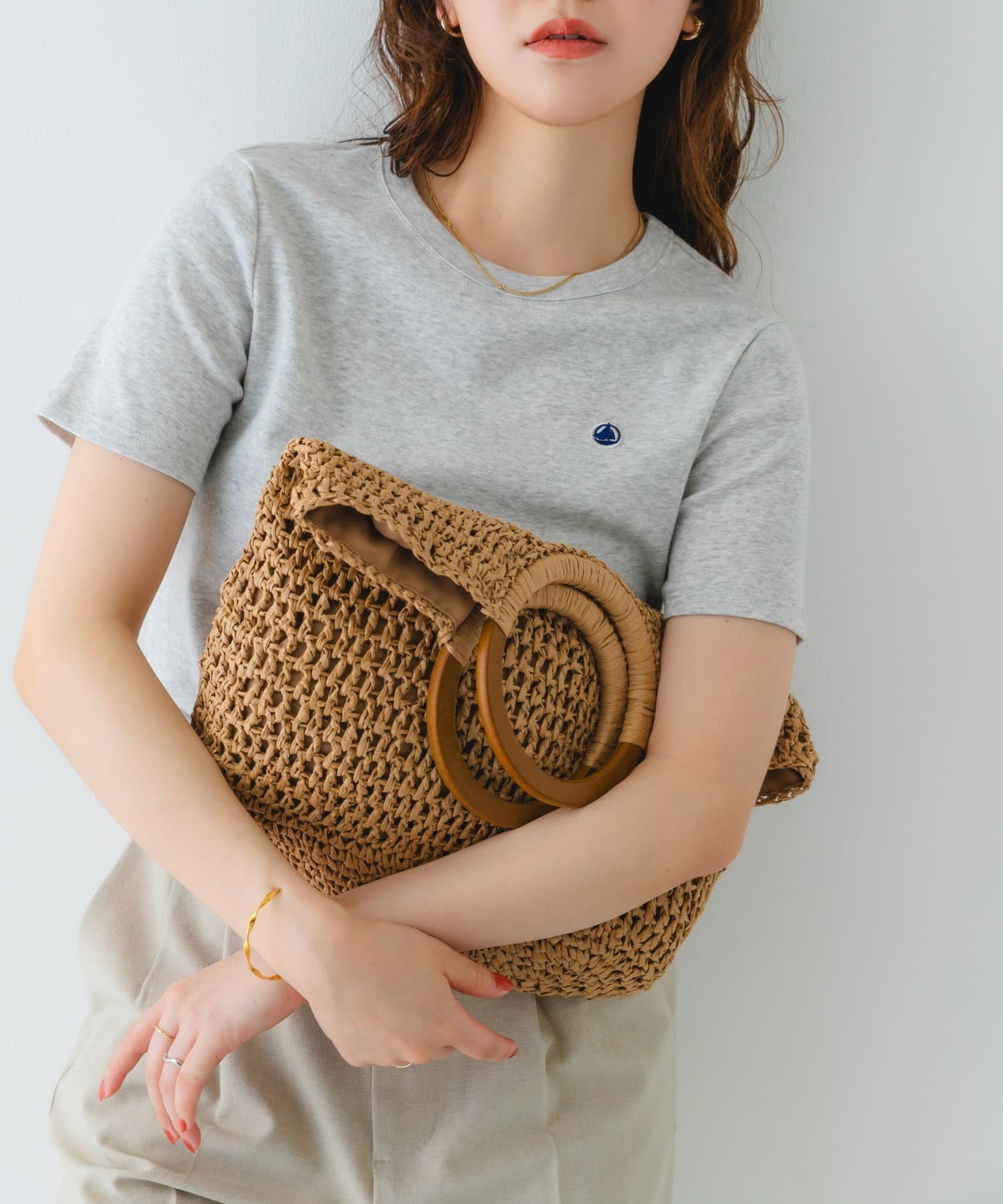ウッドハンドルペーパーバッグ NATURAL one