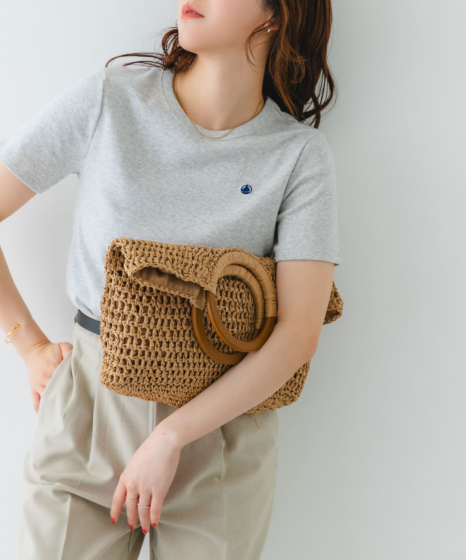 ウッドハンドルペーパーバッグ NATURAL one