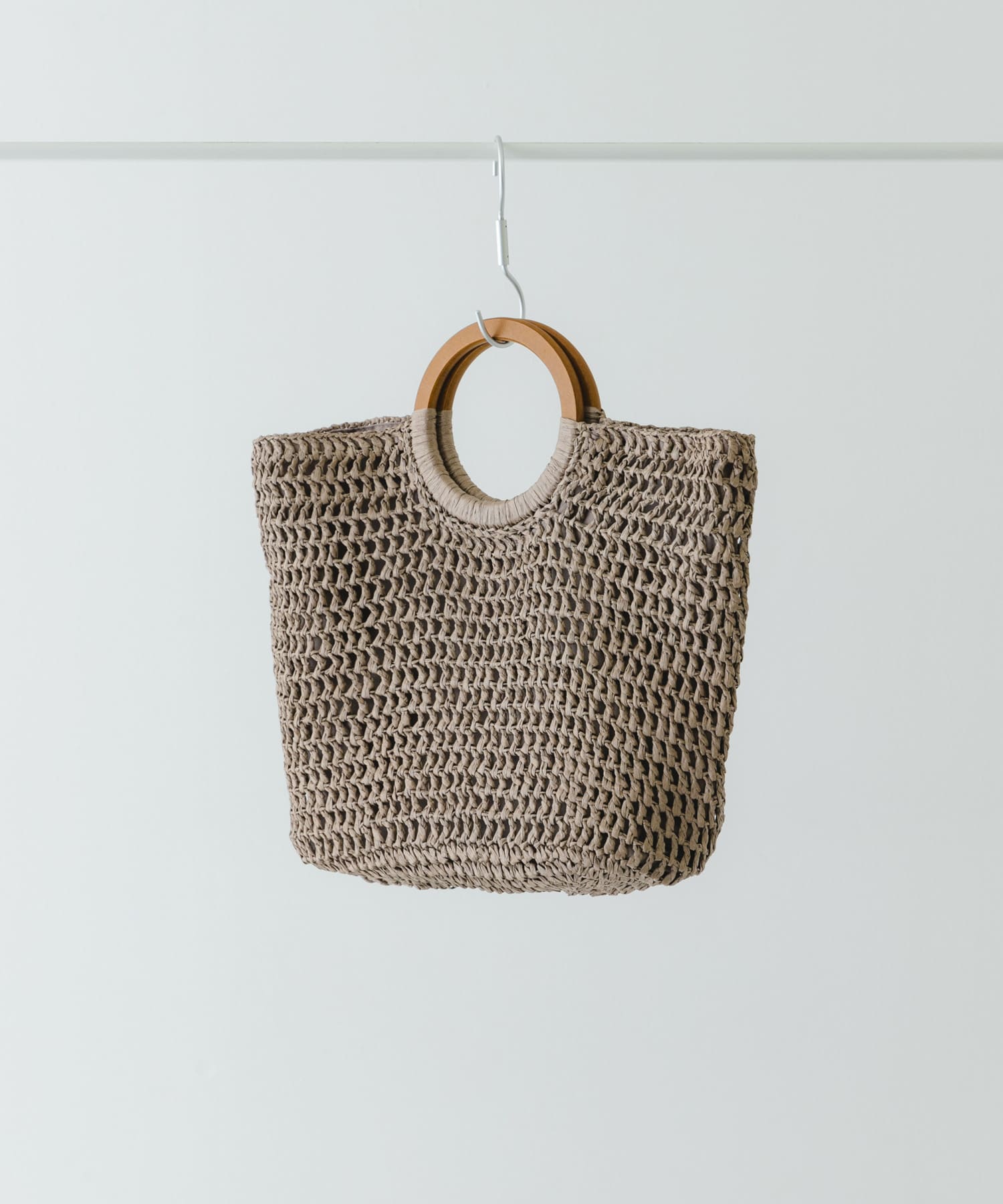 ウッドハンドルペーパーバッグ GRAY one