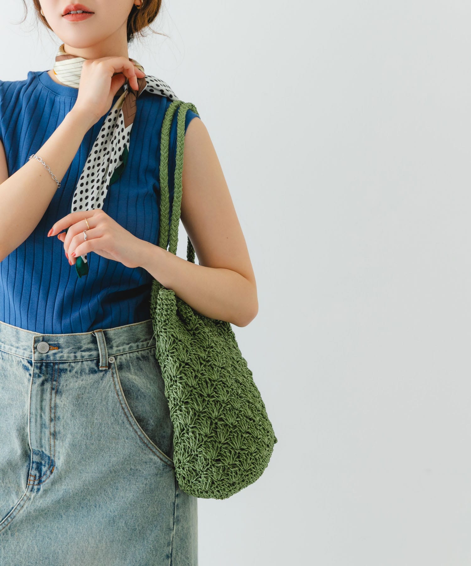 ペーパーショルダートートバッグ GREEN one