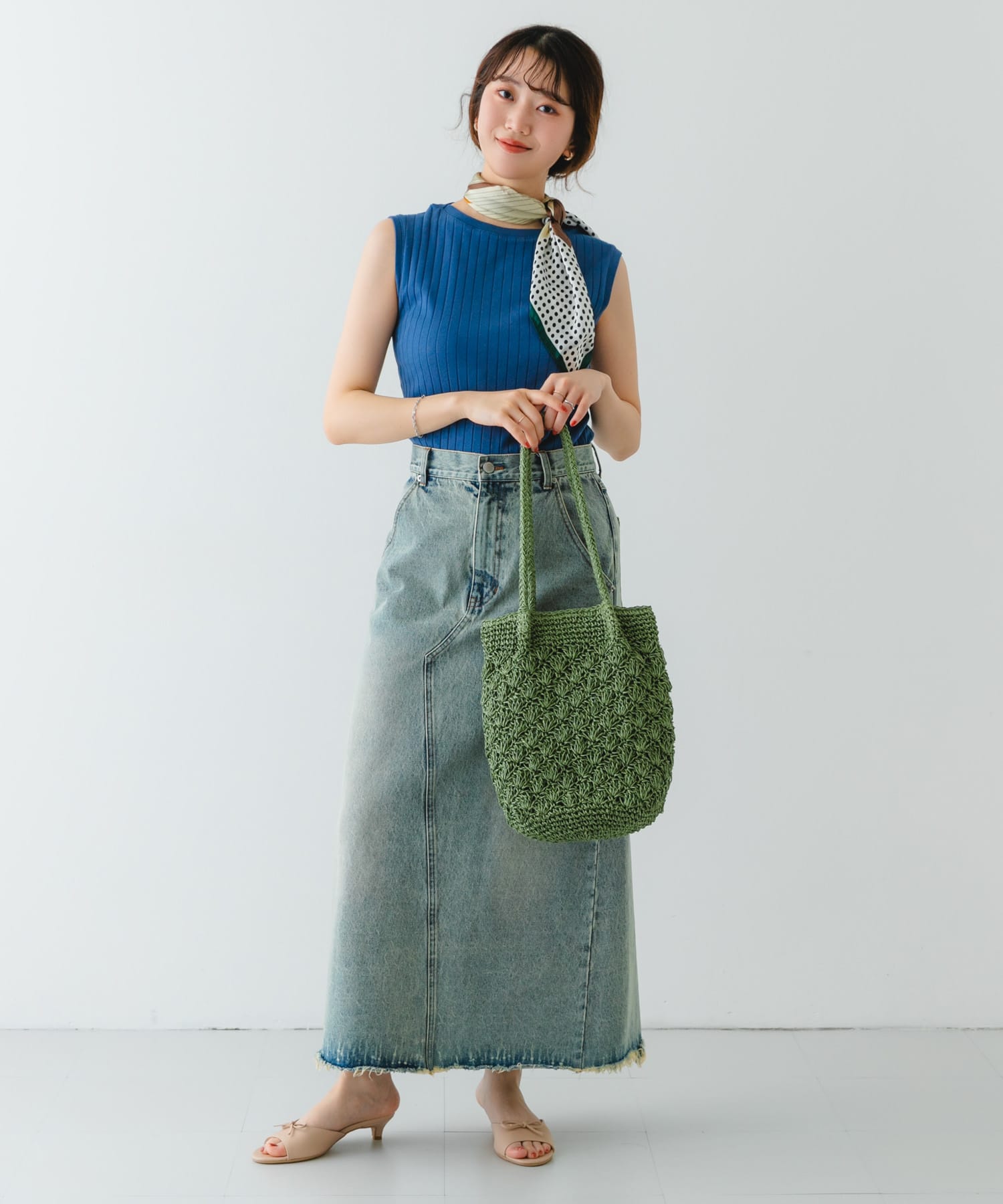 ペーパーショルダートートバッグ GREEN one