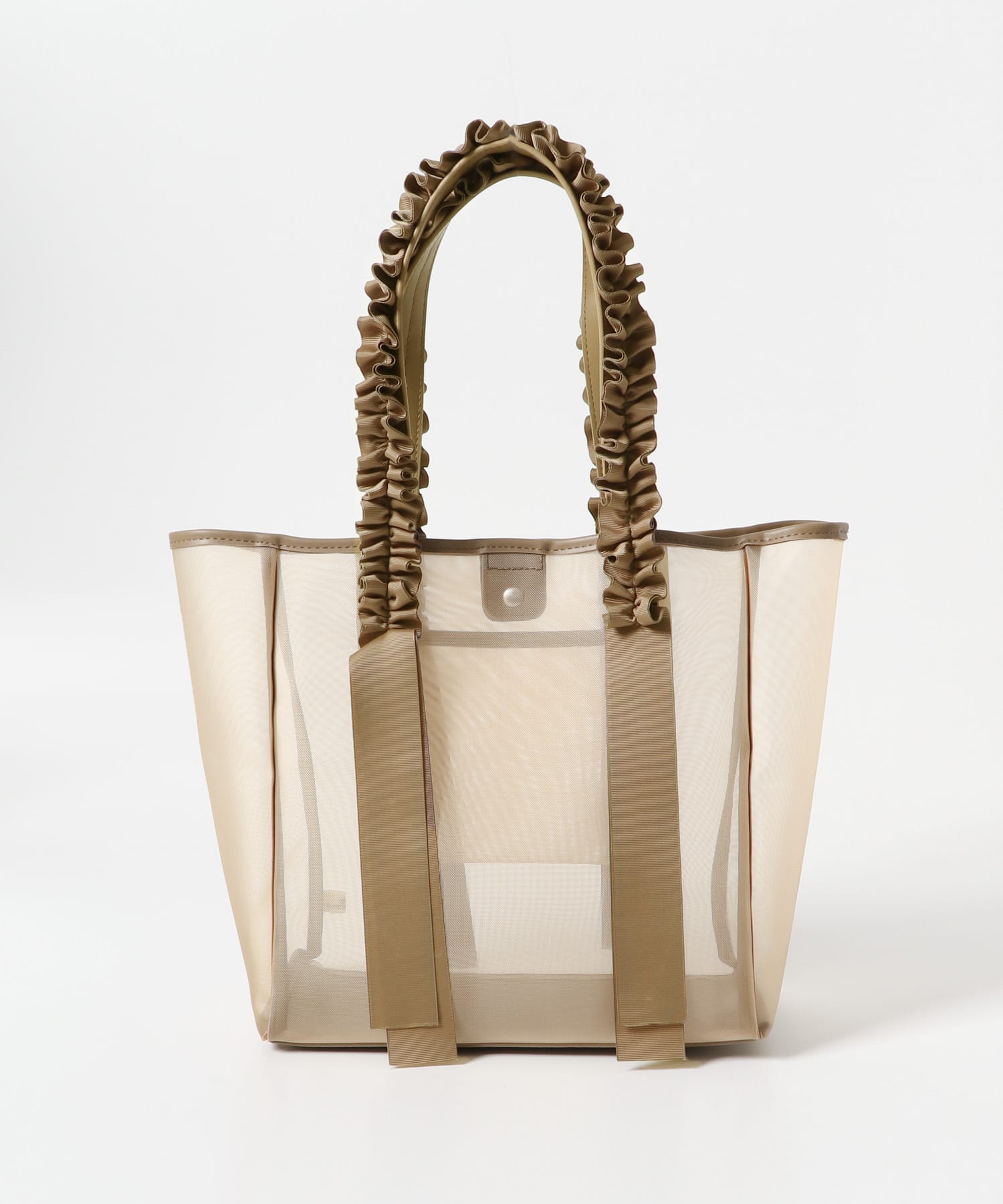 フリルハンドルシアーバッグ BEIGE one
