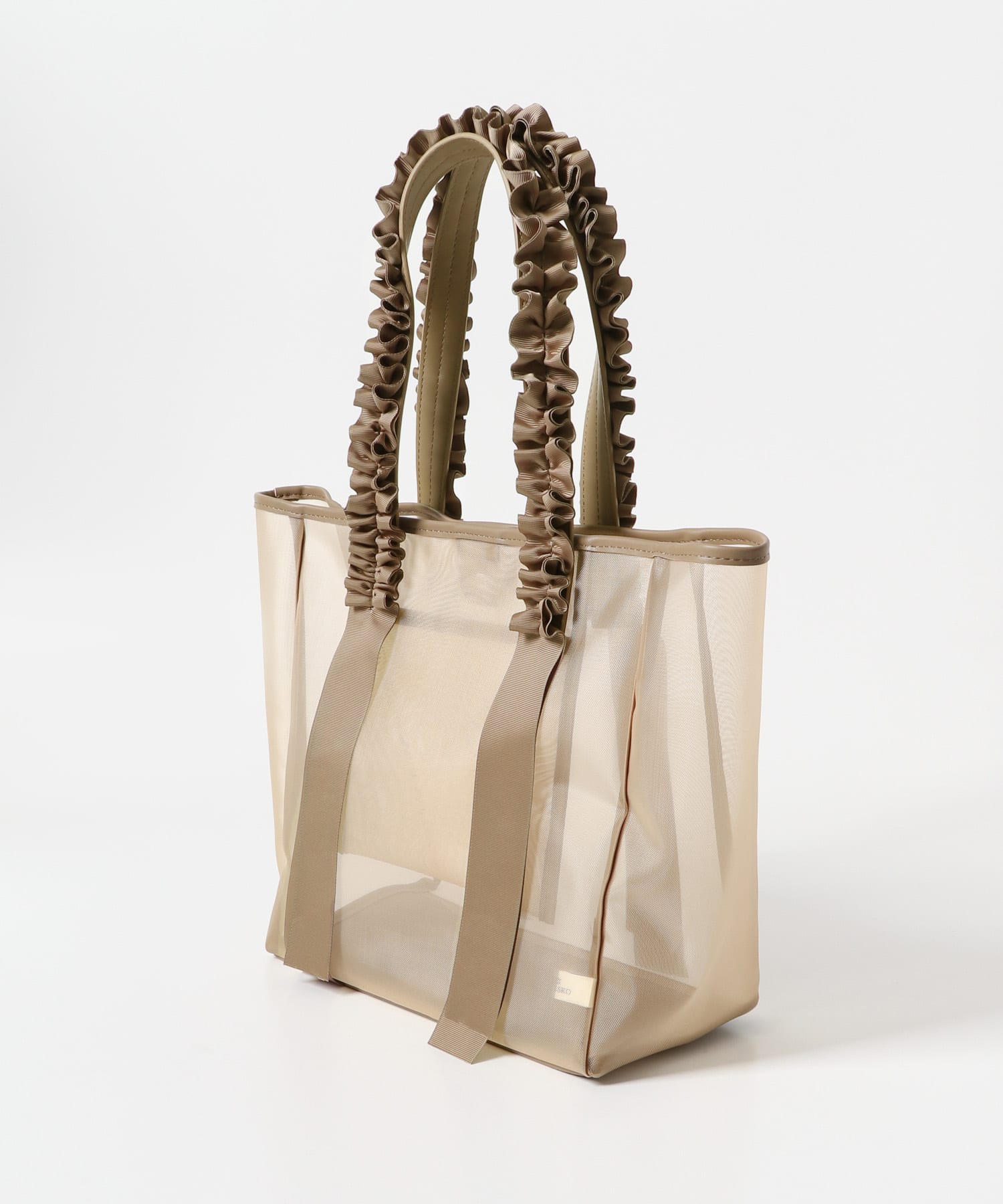 フリルハンドルシアーバッグ BEIGE one