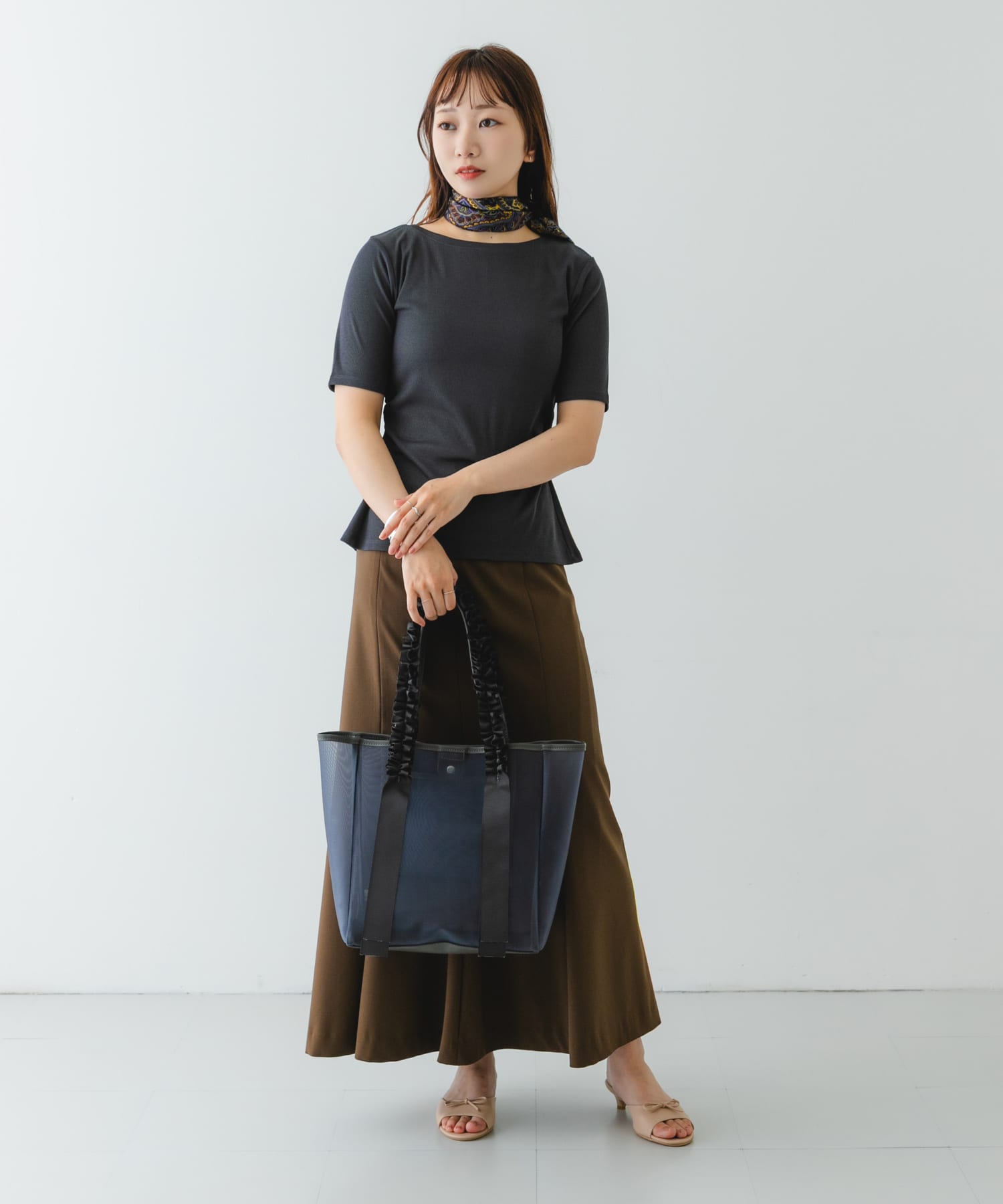 フリルハンドルシアーバッグ GRAY one
