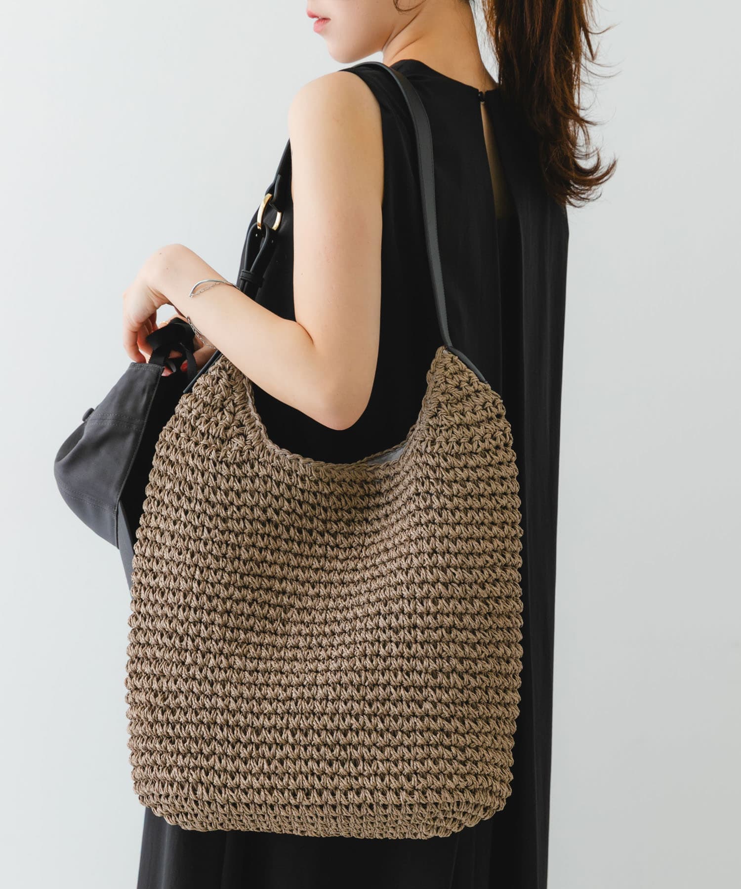ワンハンドルペーパートートバッグ GRAY one