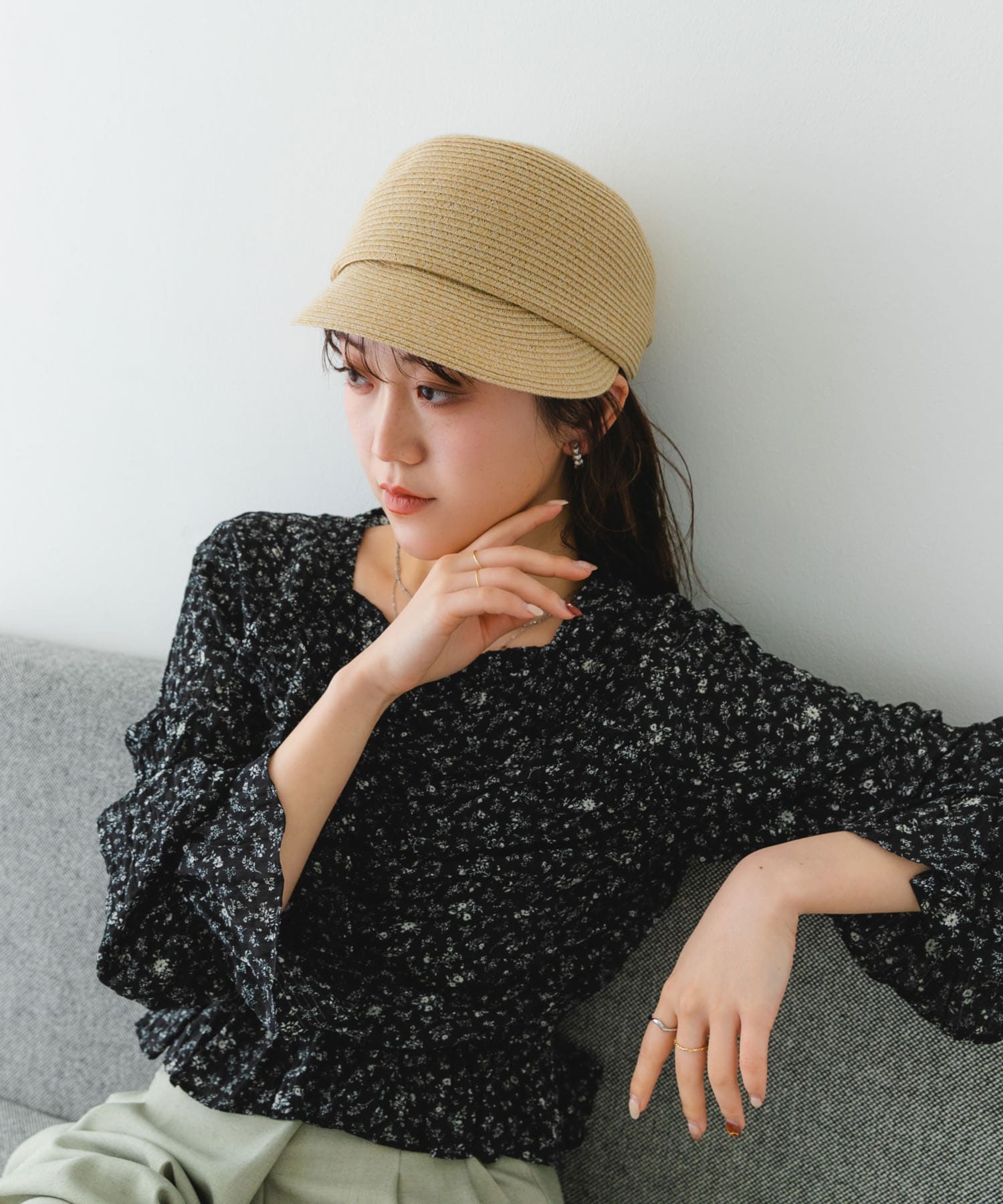 洗えるたためるキャスケット NATURAL FREE