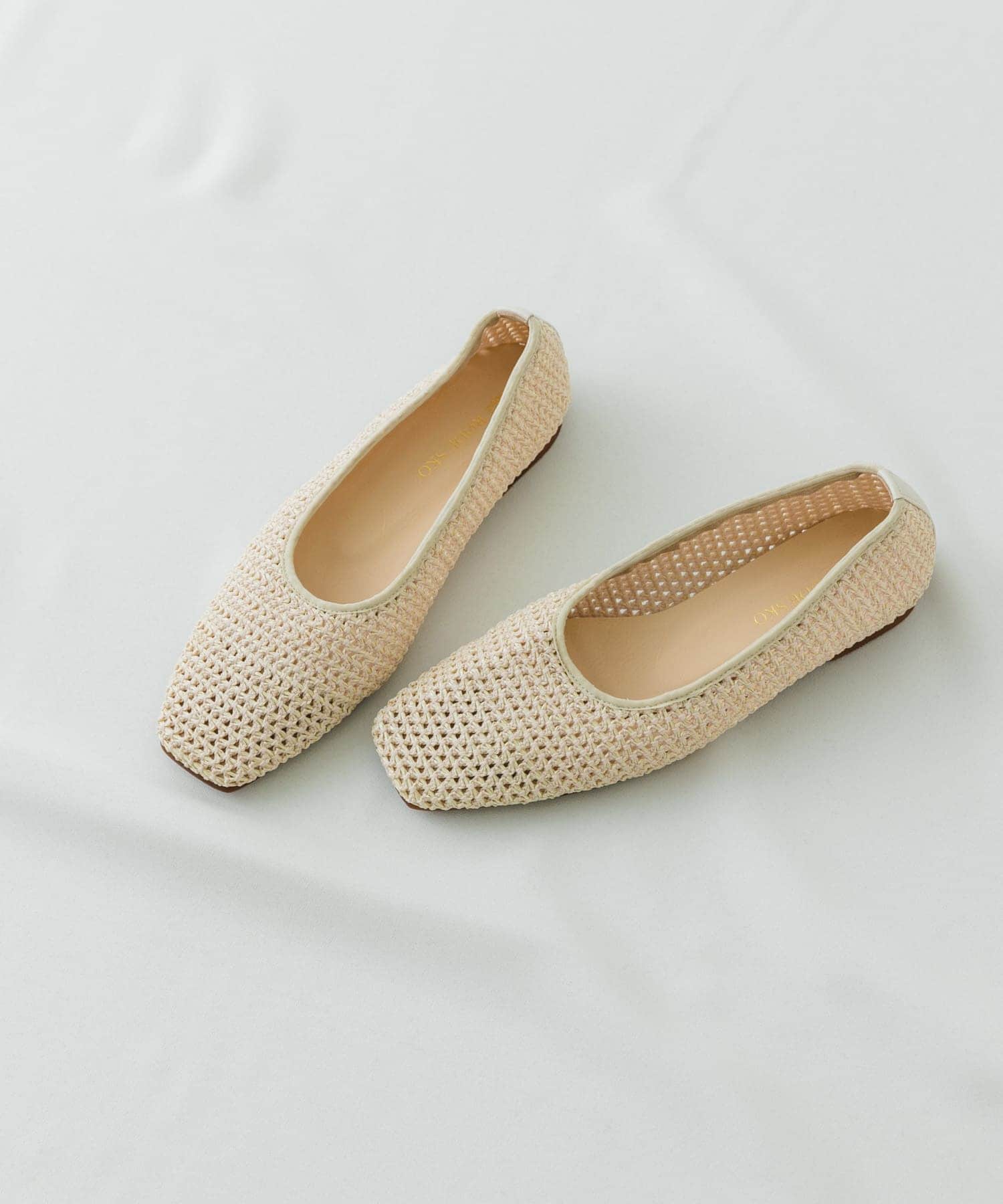 『MADE IN JAPAN』スクエアメッシュフラットシューズ