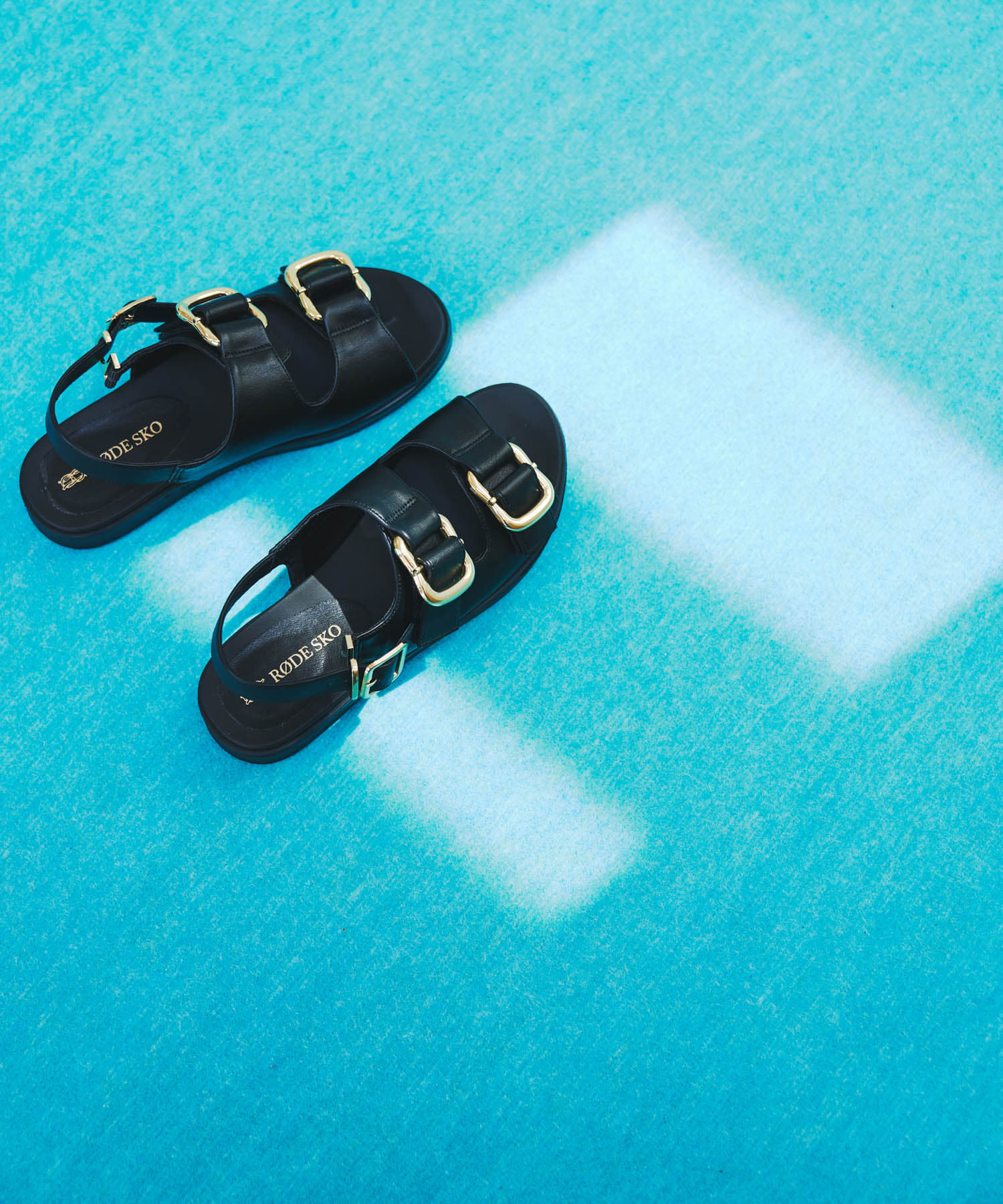 ダブルベルテッドサンダル BLACK 37