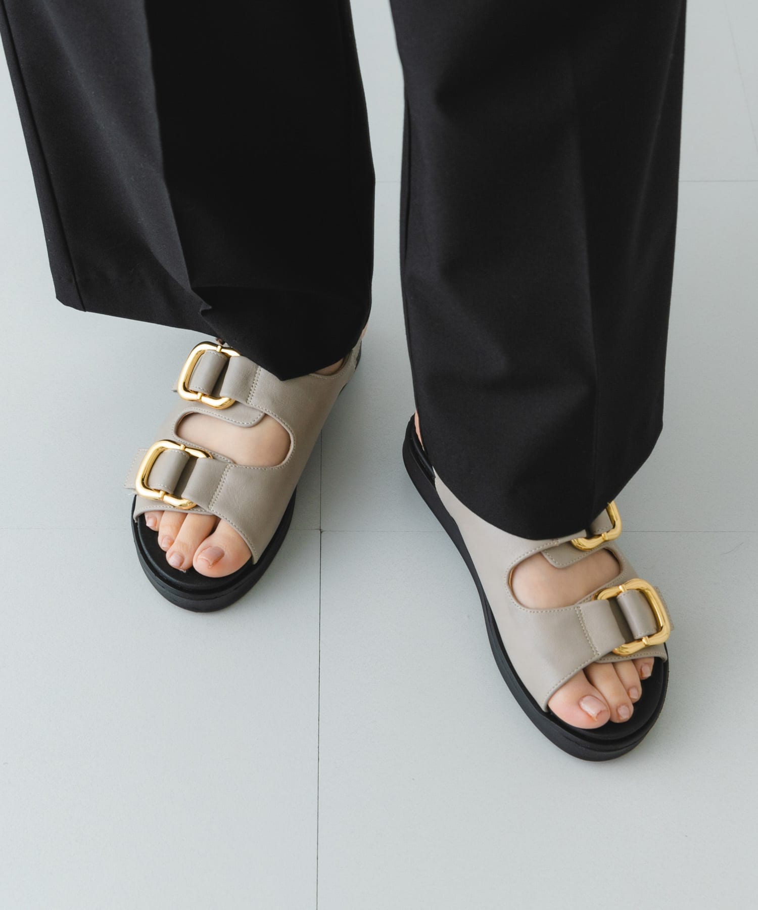 ダブルベルテッドサンダル LIGHT GRAY 36