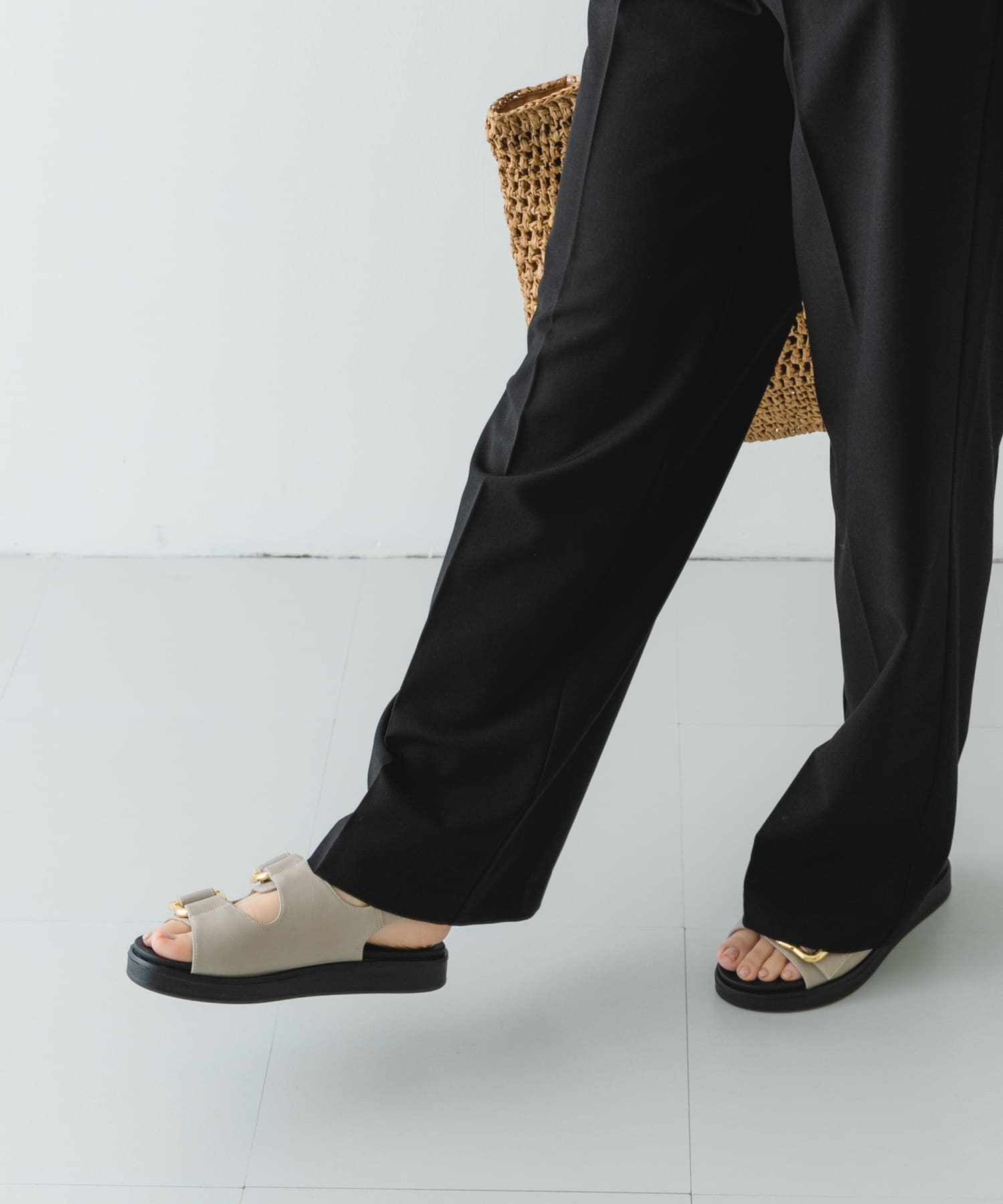 ダブルベルテッドサンダル LIGHT GRAY 36