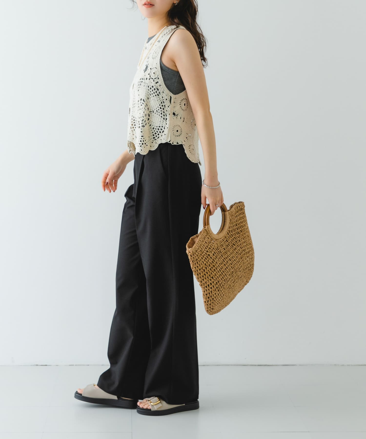 ダブルベルテッドサンダル LIGHT GRAY 36