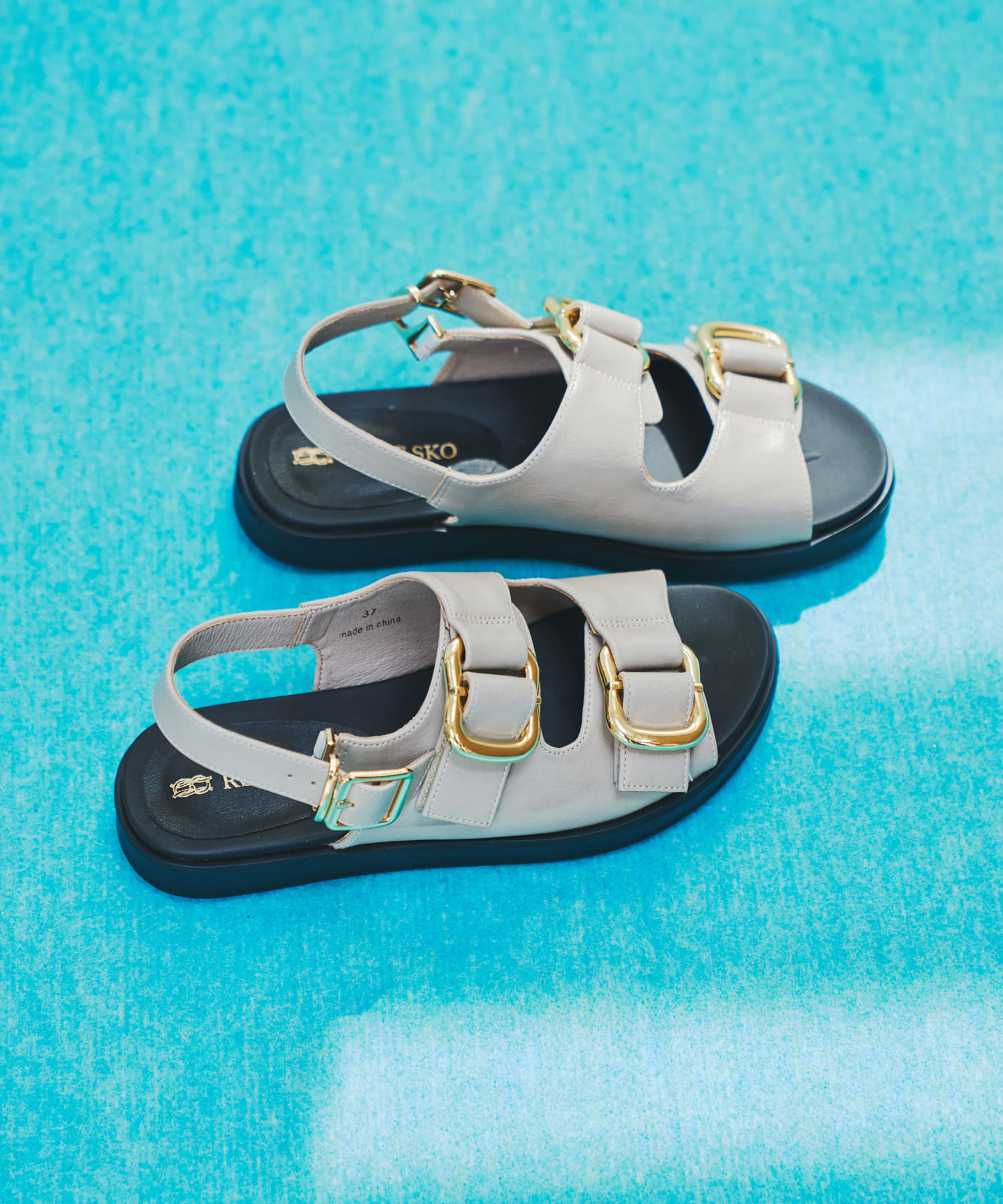 ダブルベルテッドサンダル LIGHT GRAY 37