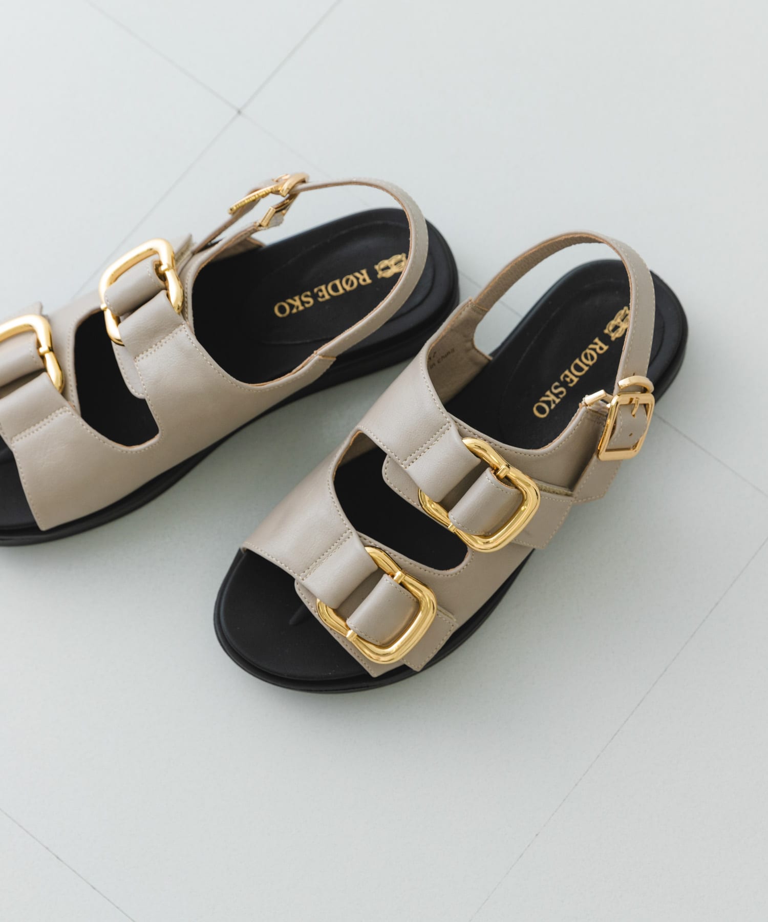 ダブルベルテッドサンダル LIGHT GRAY 37