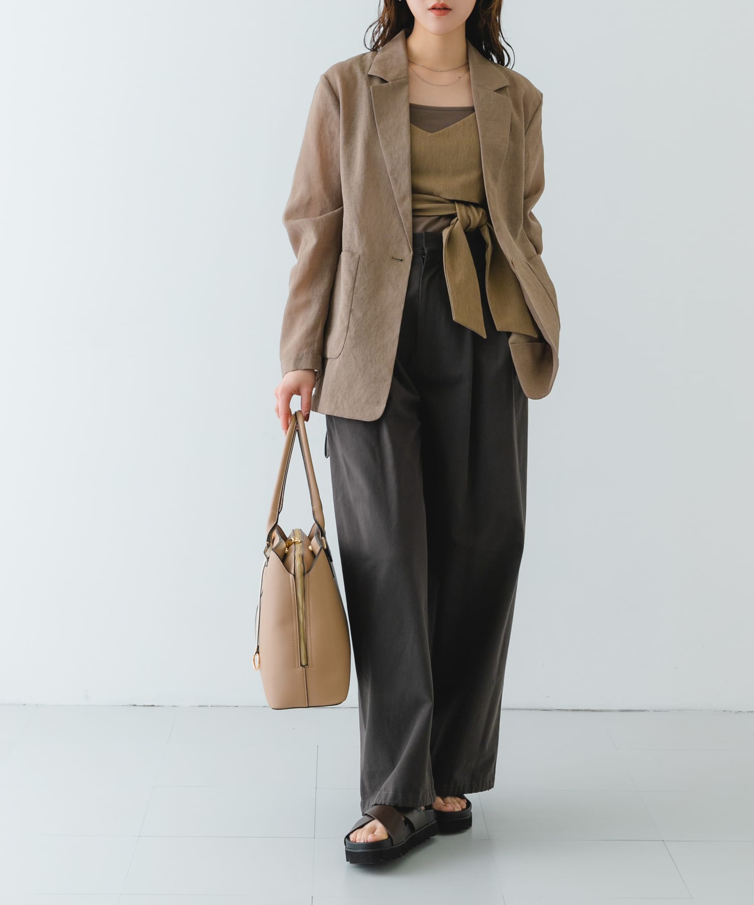 フットベッドクロスサンダル BROWN 36