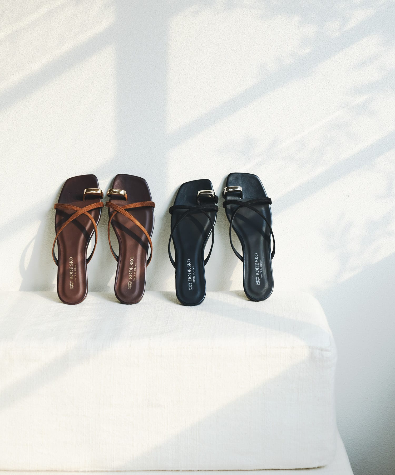 『MADE IN JAPAN』プチメタルクロスフラットサンダル DARK BROWN 37