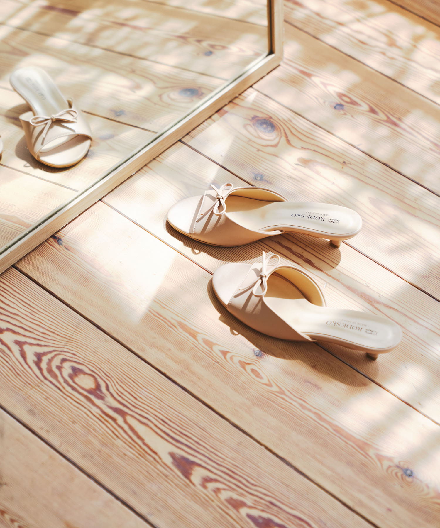 『MADE IN JAPAN』リボンミュール BEIGE 36