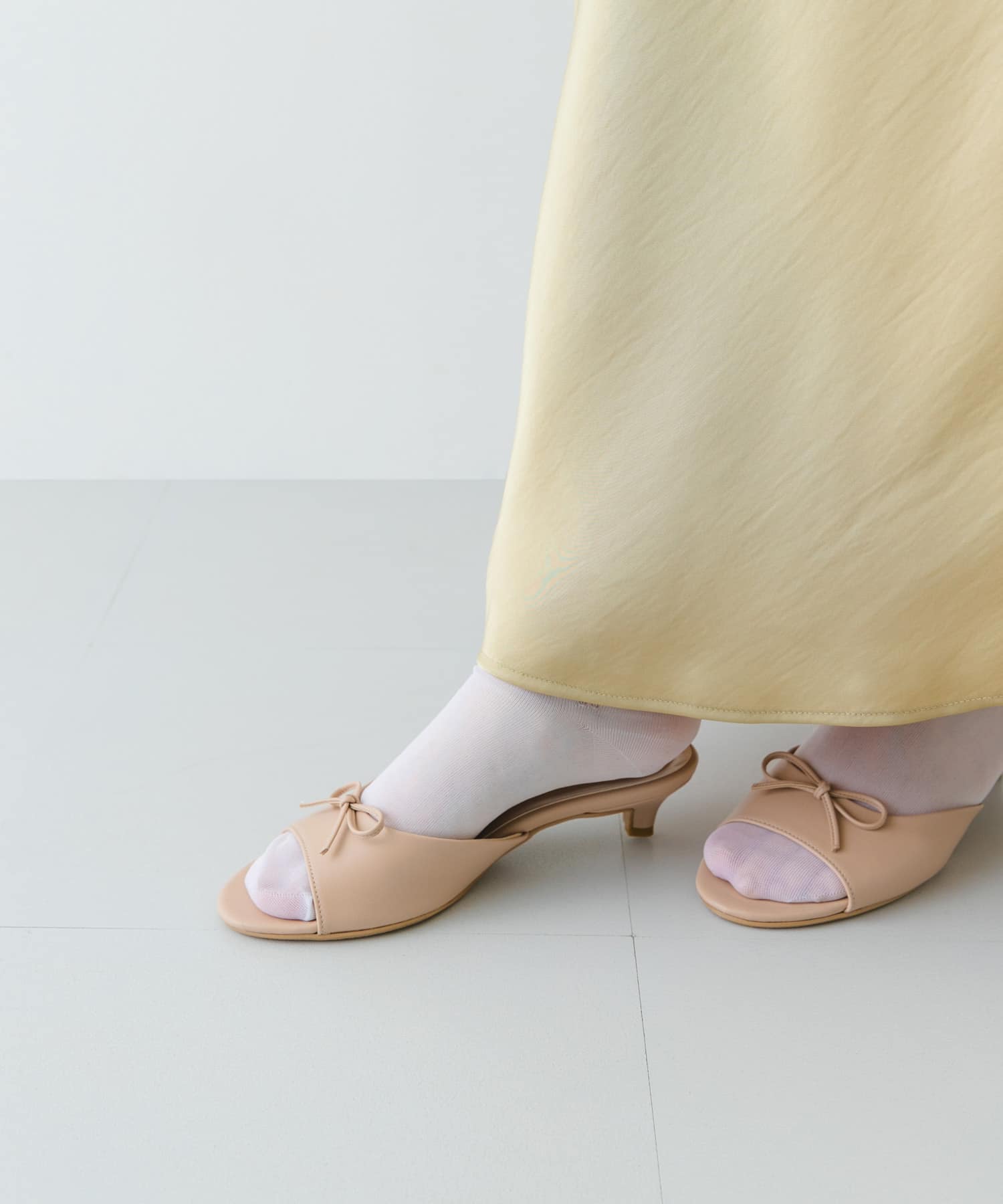 『MADE IN JAPAN』リボンミュール BEIGE 36