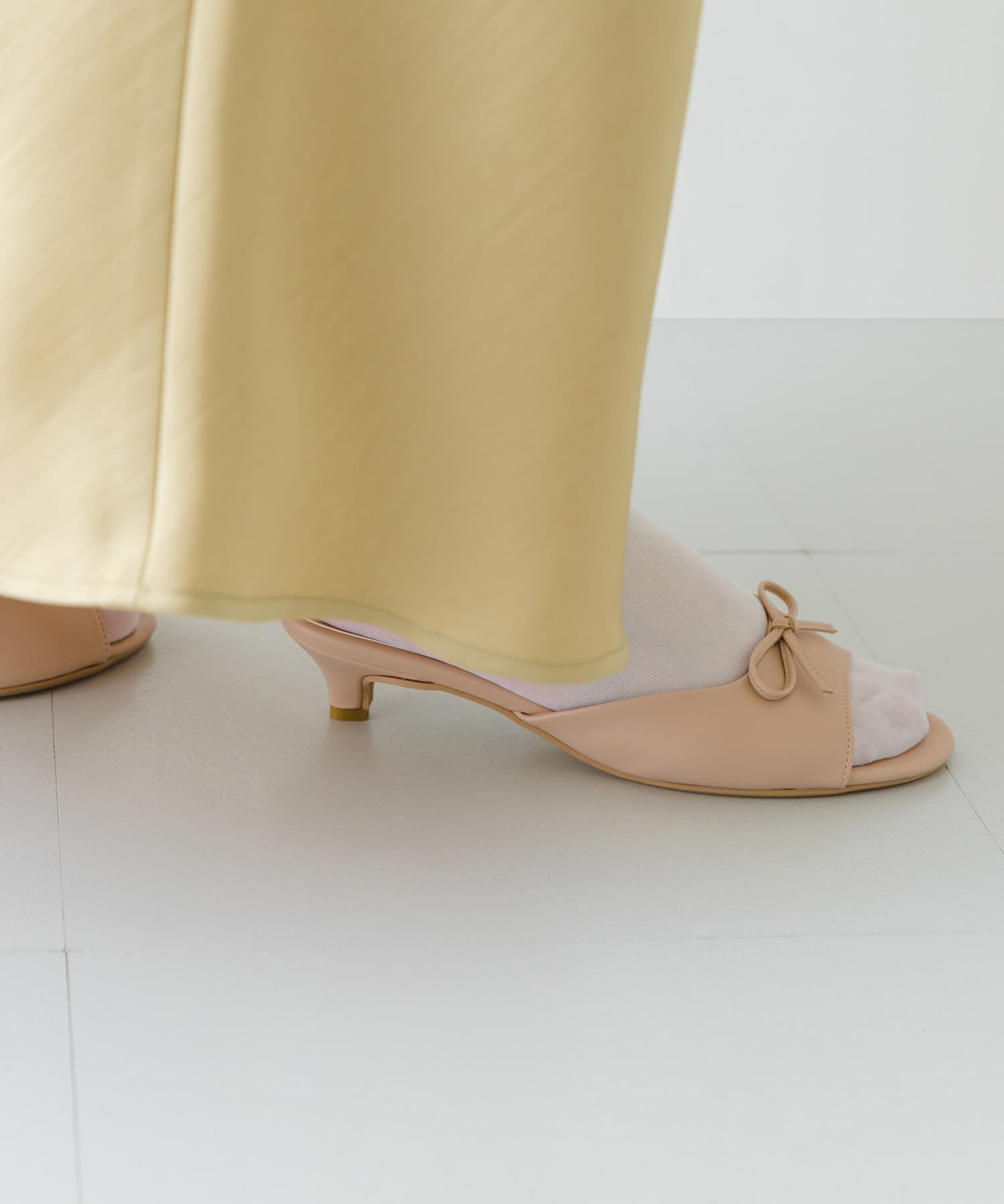 『MADE IN JAPAN』リボンミュール BEIGE 36