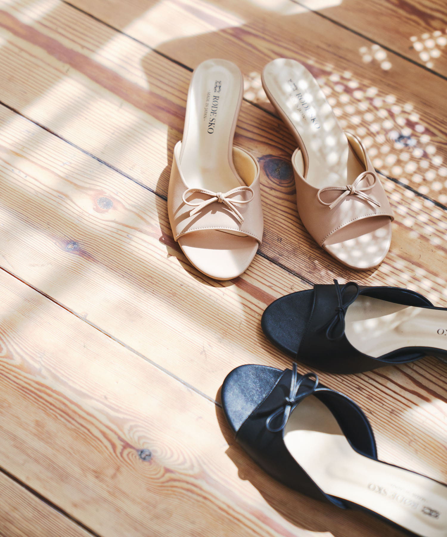 『MADE IN JAPAN』リボンミュール BEIGE 37