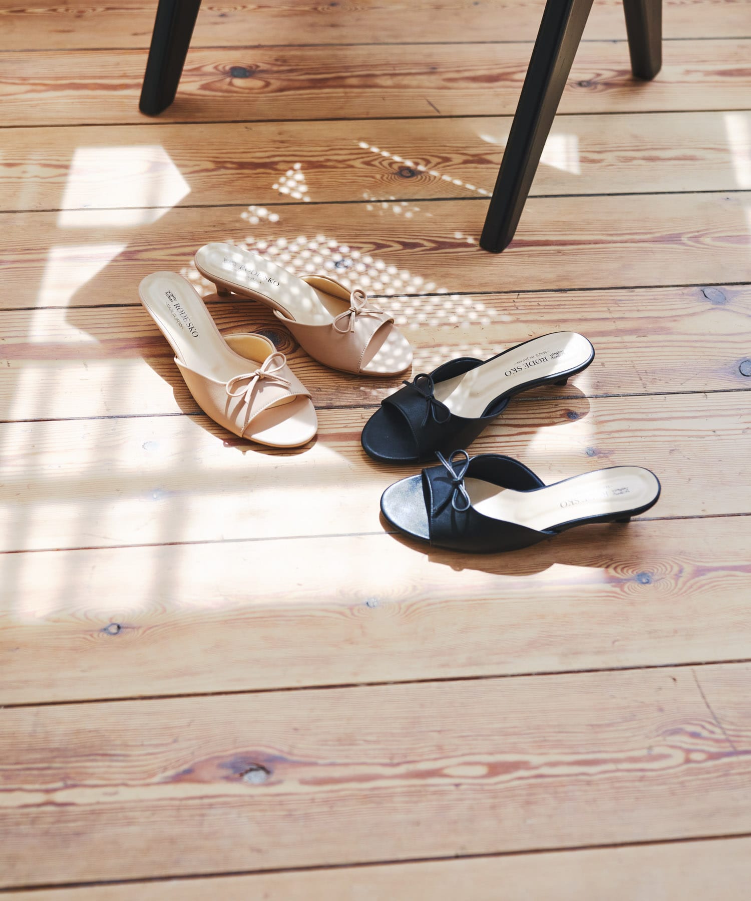 『MADE IN JAPAN』リボンミュール BEIGE 37