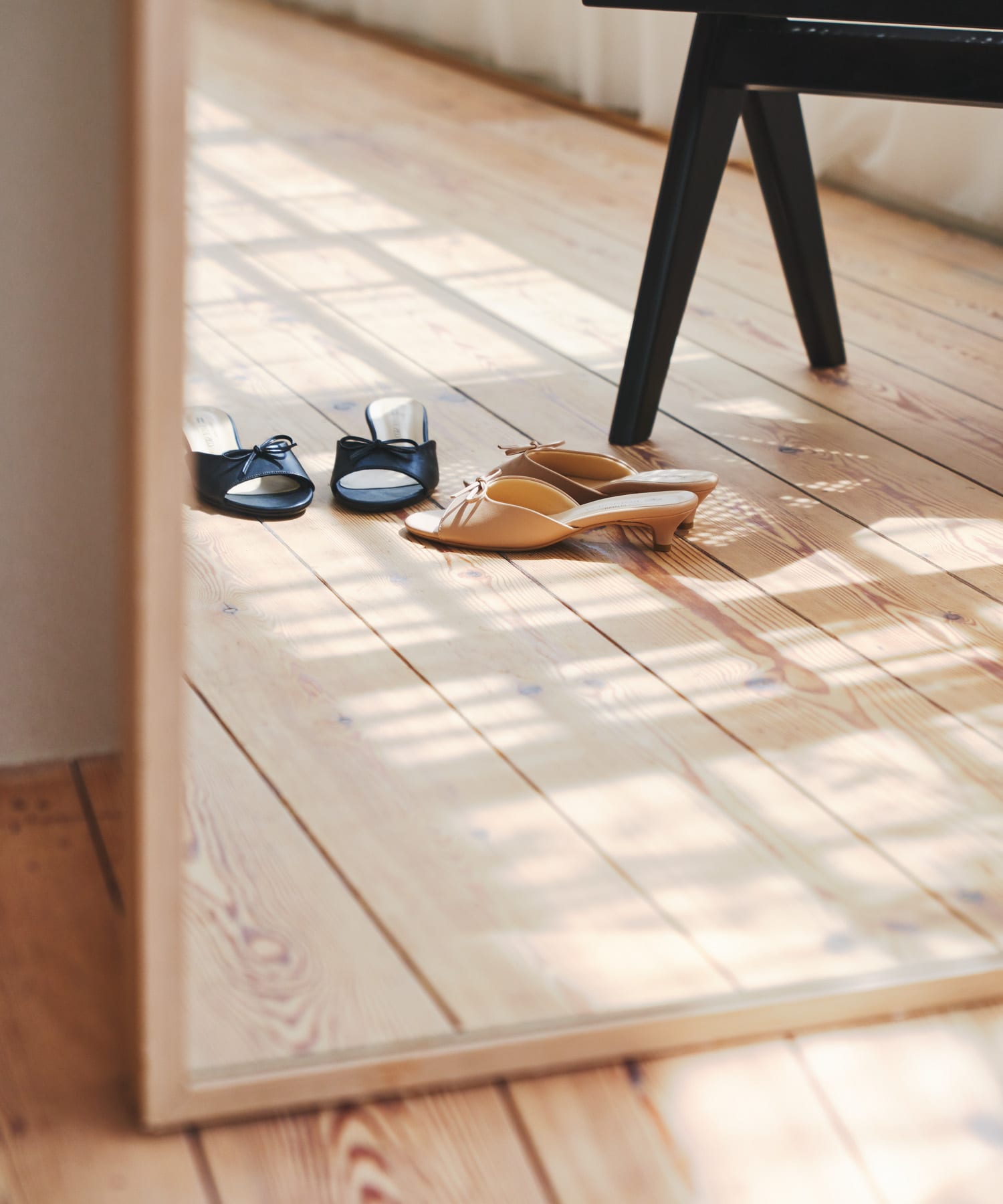 『MADE IN JAPAN』リボンミュール BEIGE 37