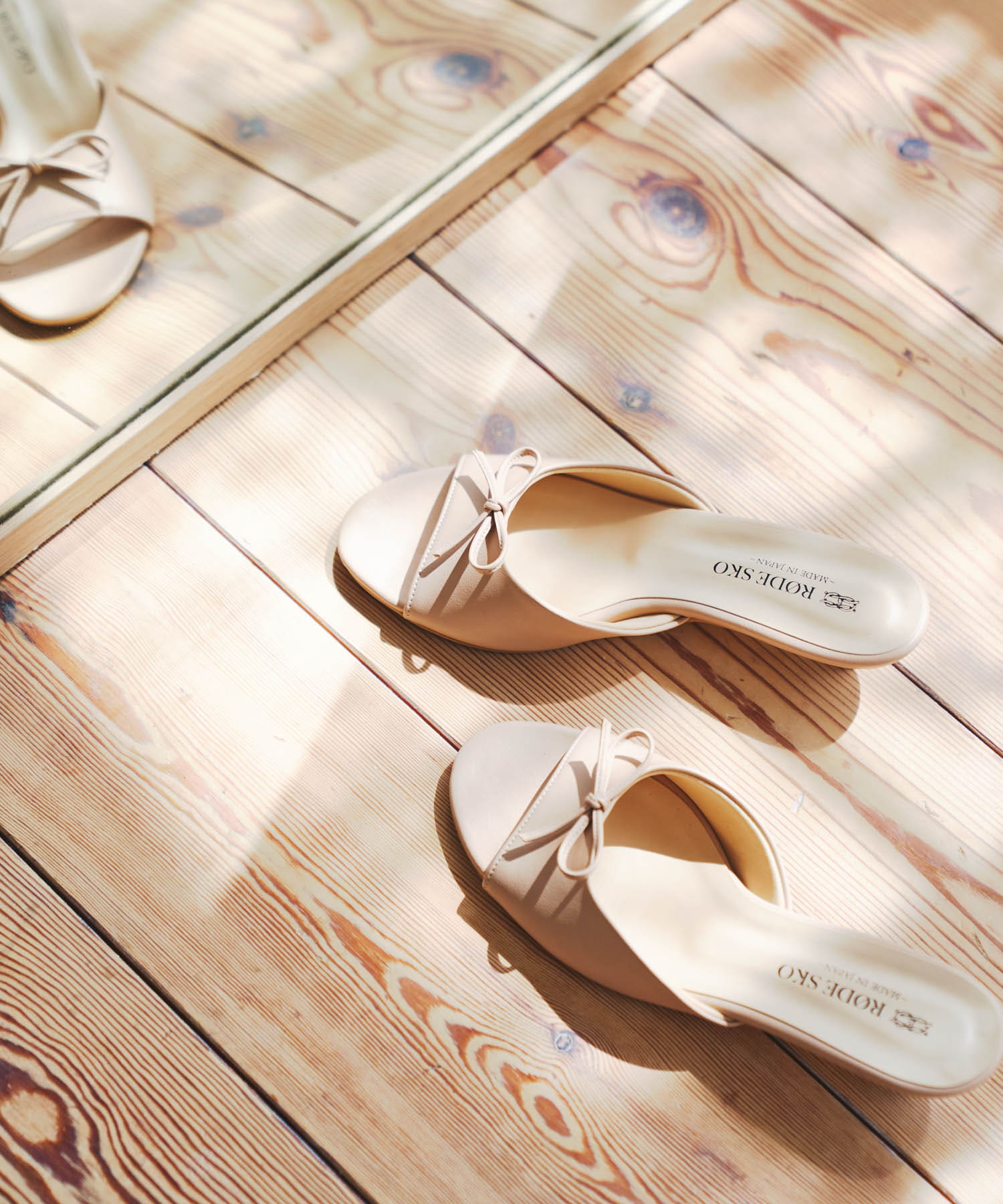『MADE IN JAPAN』リボンミュール BEIGE 37
