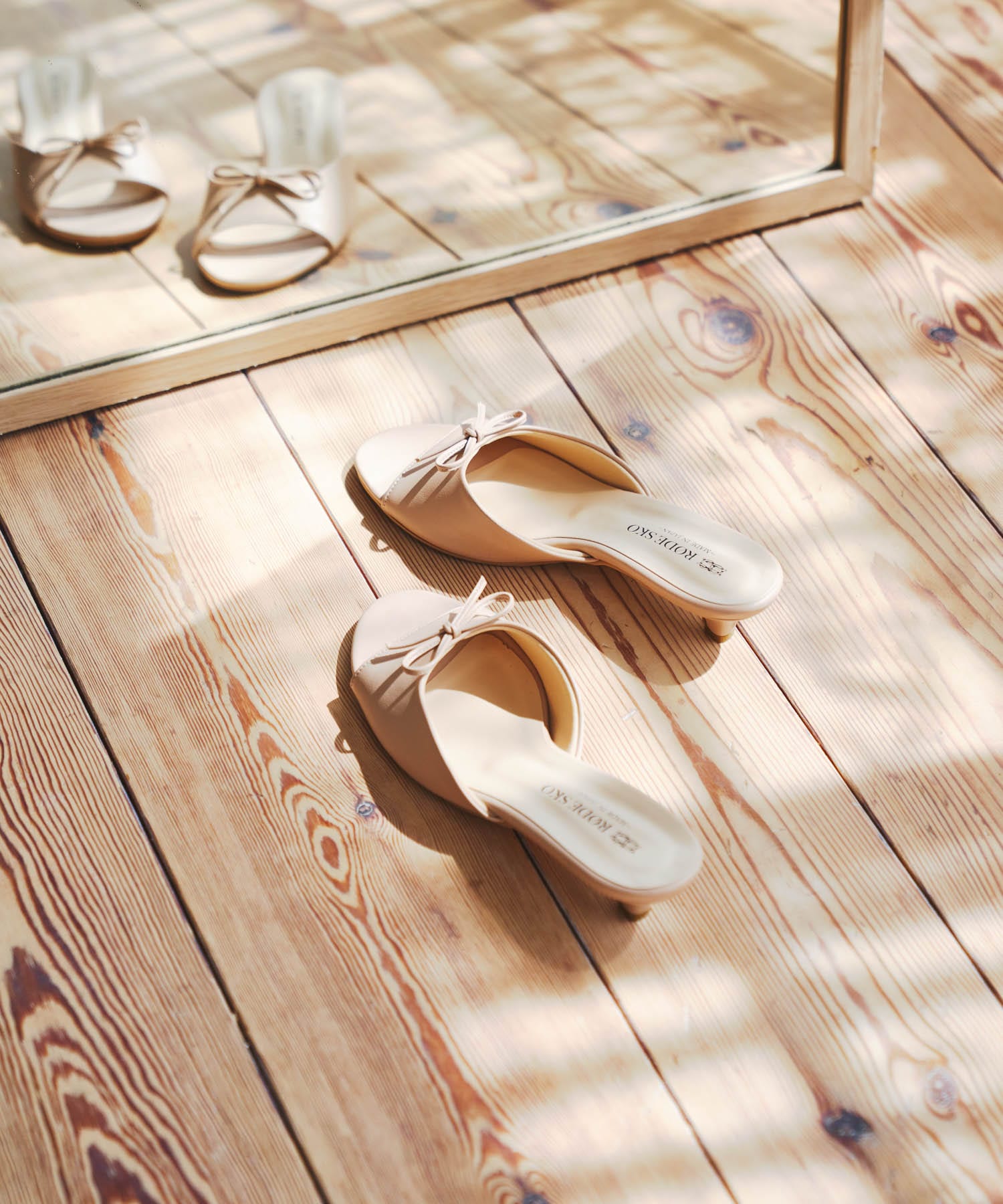 『MADE IN JAPAN』リボンミュール BEIGE 37
