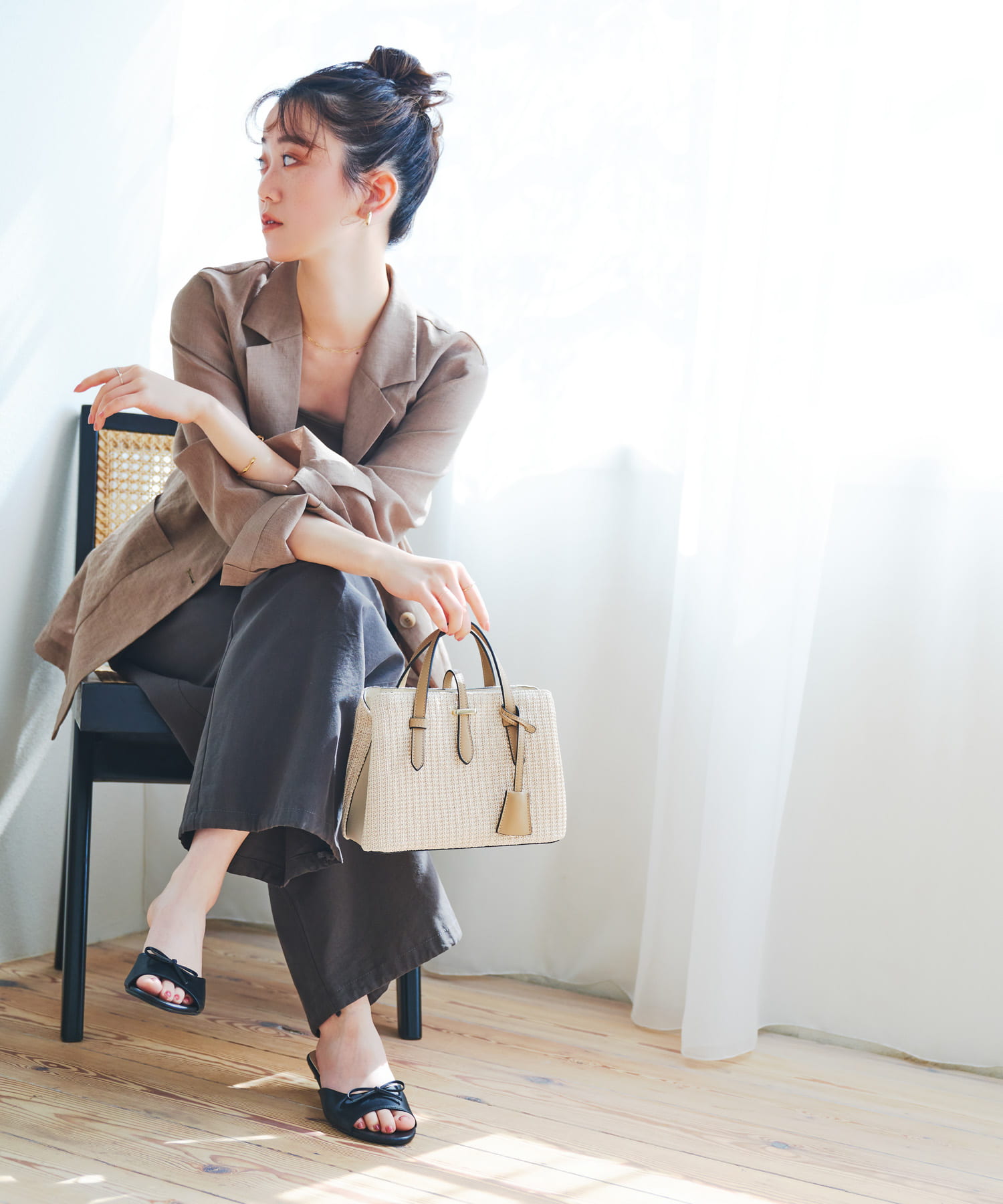 『MADE IN JAPAN』リボンミュール BLACK 36
