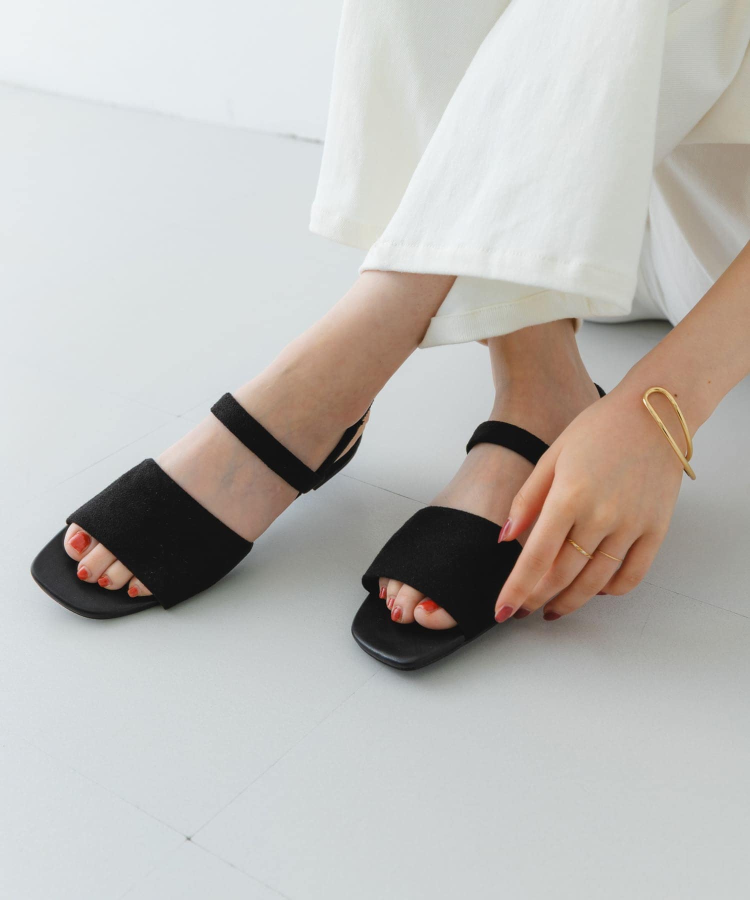 バックゴムサンダル BLACK 36